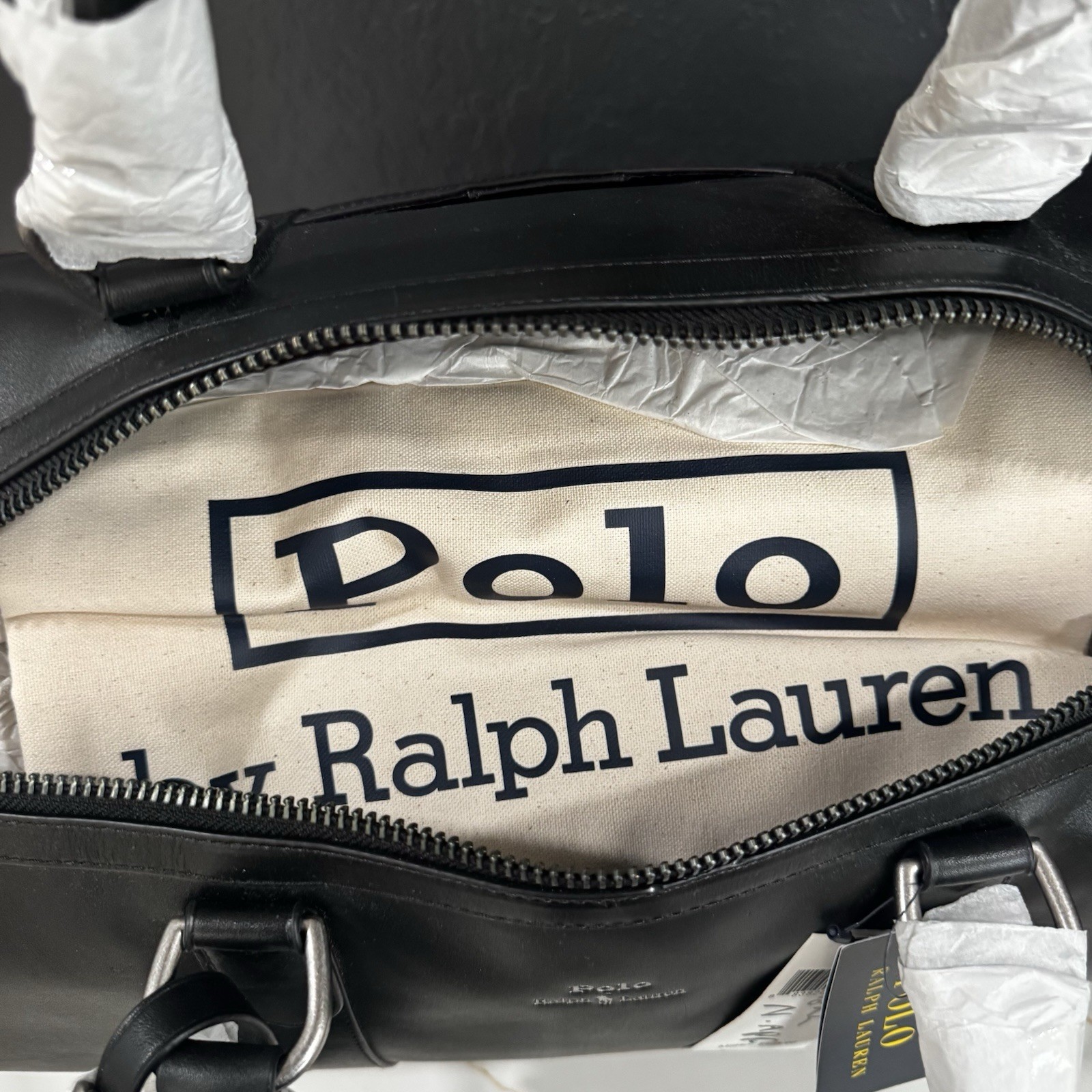 NEW Ralph Lauren Handsome Men’s Smooth Large Leather Polo Duffle Bag $498.00