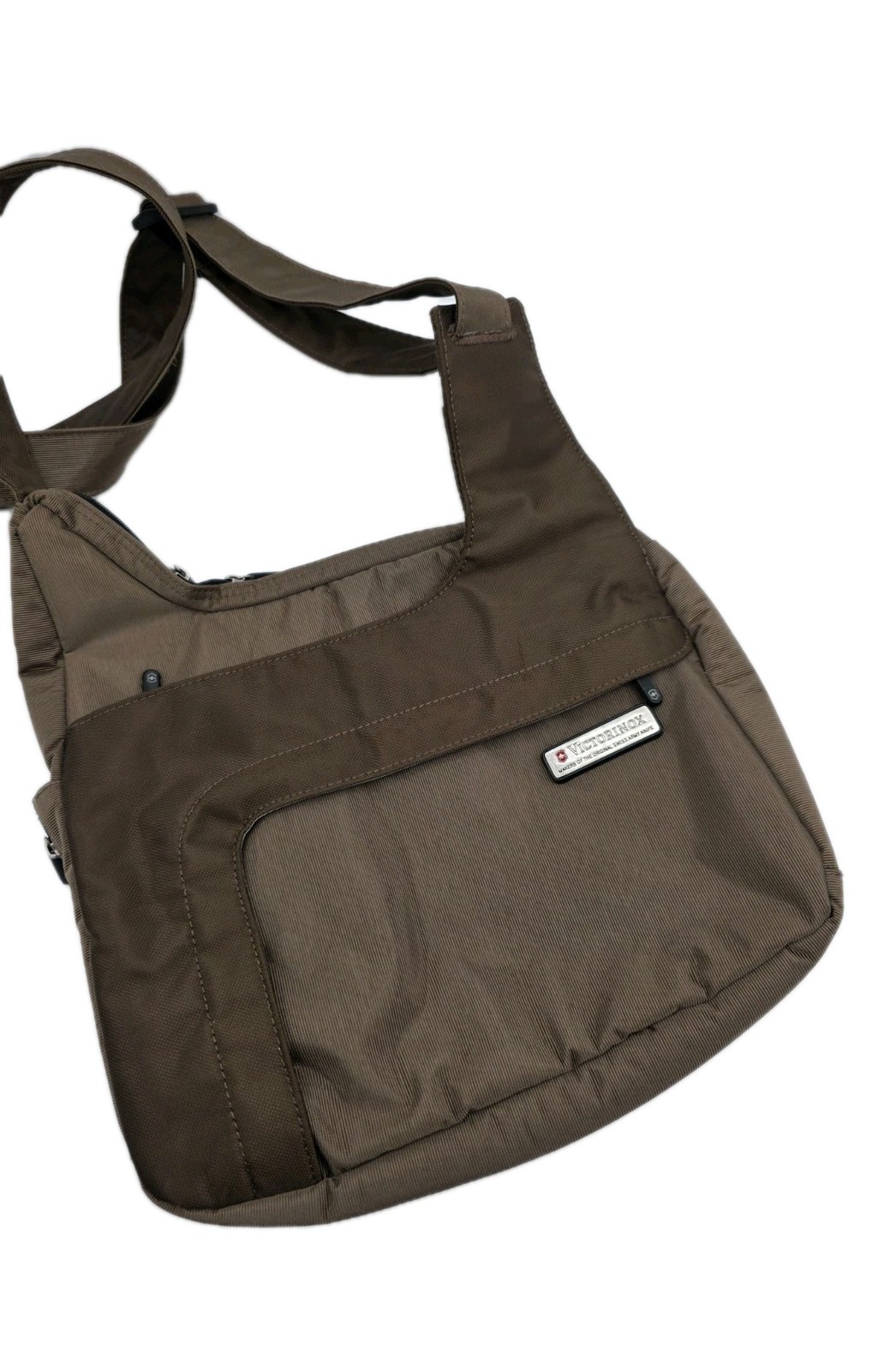 Victorinox Swiss Army Crossbody Messenger Bag Beige Nylon Adjustable Strap