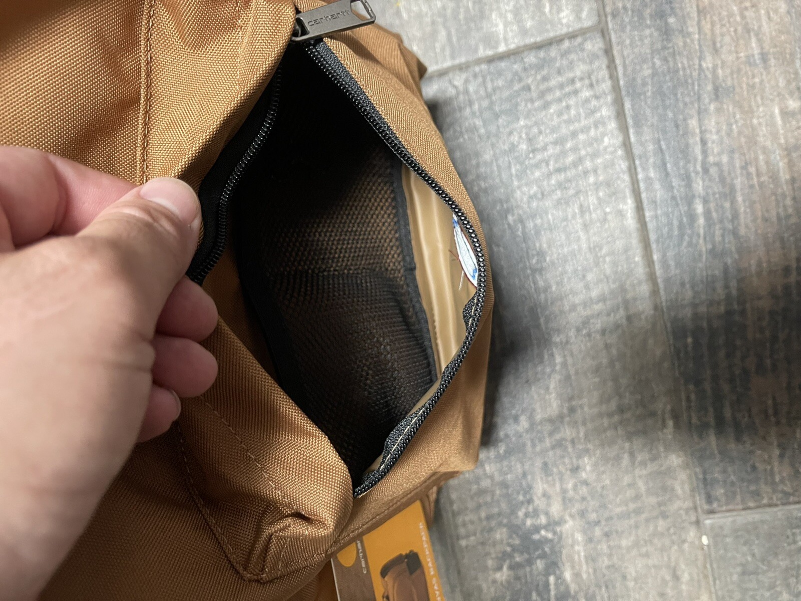 Carhartt Canvas Trade Backpack Back Pack Book Bag Laptop Blue Badge Patch