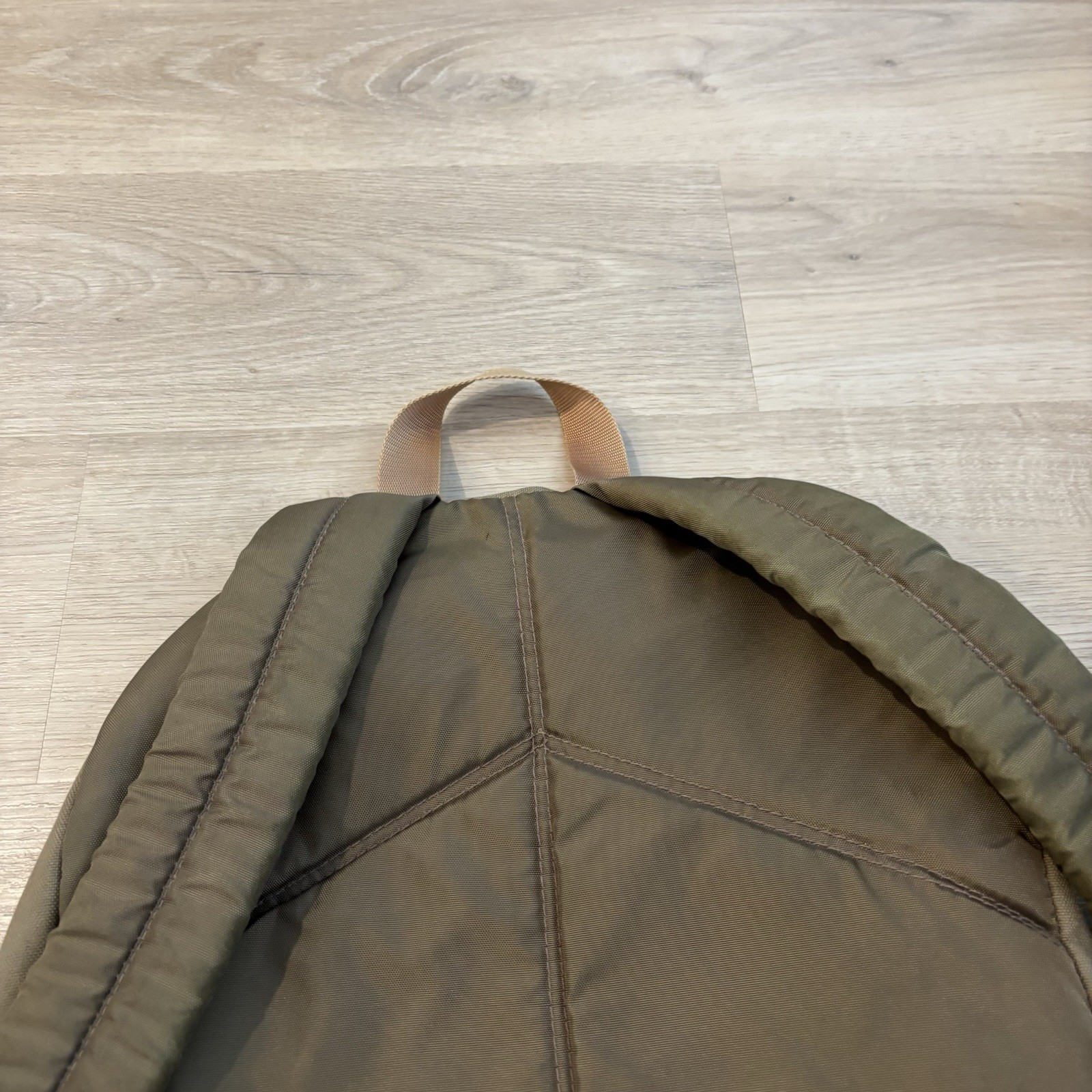 Vintage Eddie Bauer Backpack Daypack Canvas Brown 2 Pocket Adult 16×13*