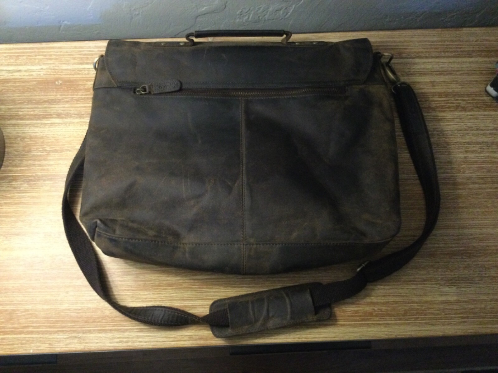 Vintage KomalC leather messenger bag