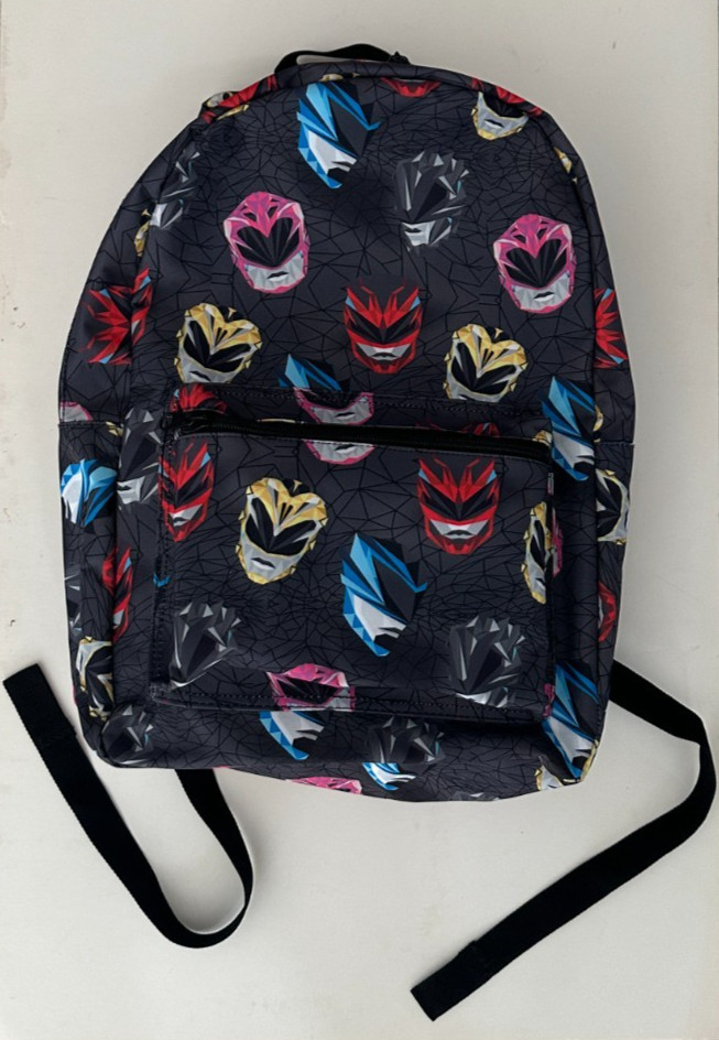 NEW Mighty Morphin Power Rangers Red Yellow Blue Pink Black Helmet Bag Backpack