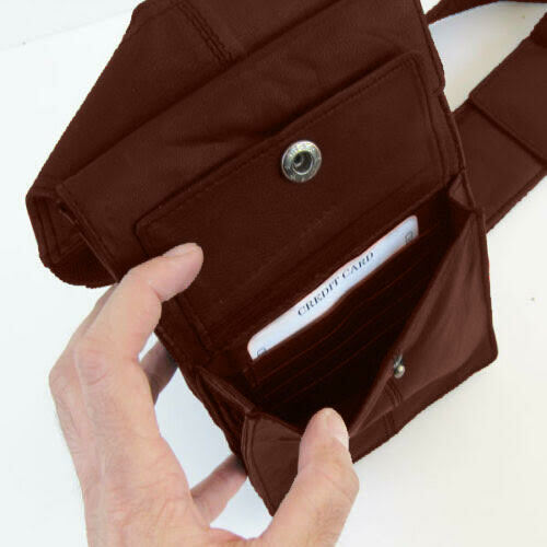 Black Men’s Leather Shoulder Gun Holster Bag Hidden Tactical Pouch USA Seller
