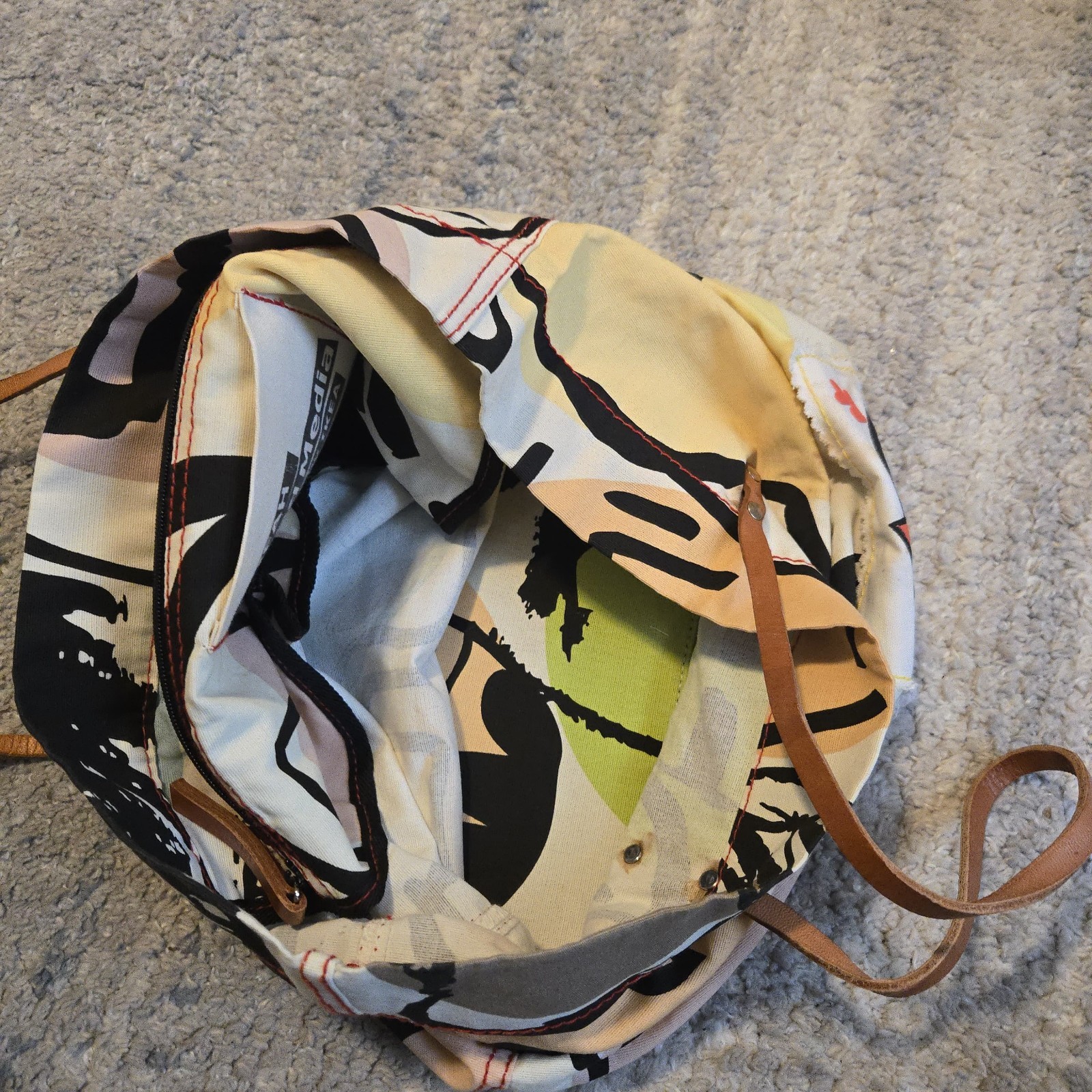 Ali Rapp MFAH Houston Museum Mixed Media Ikea Artist Canvas Tote Bag USED
