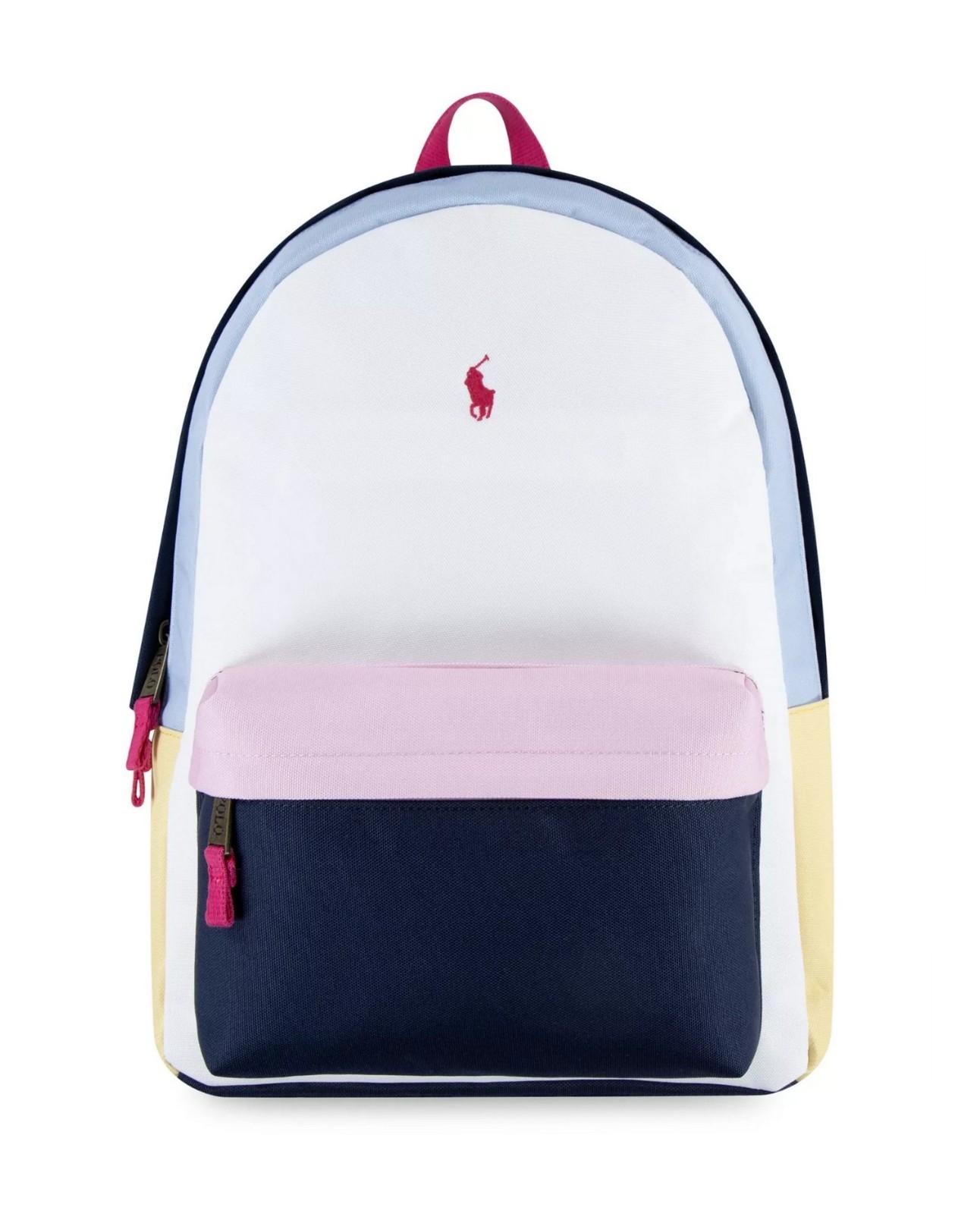 Polo Ralph Lauren Colorblock Multi-Color Backpack Bag White/Pink/Multicolor