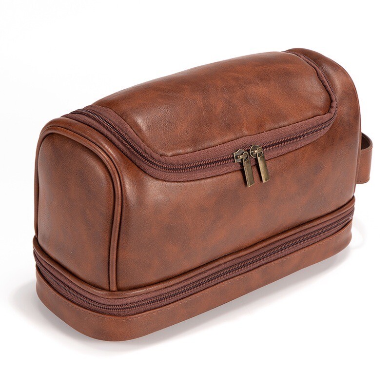 PU Leather Toiletry Bag, Travel Toiletry Bag For Men, Men’s Toiletry Bag