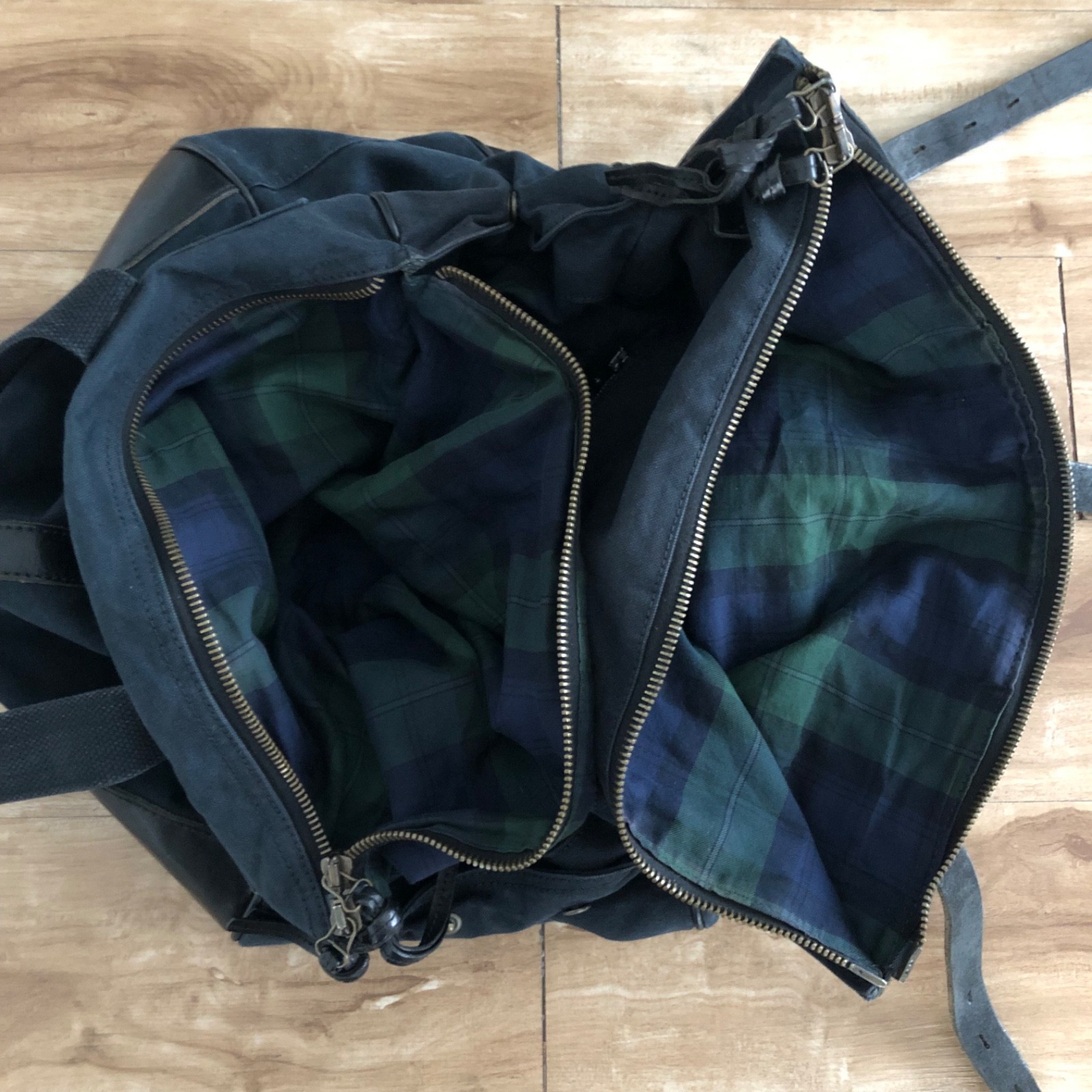 Belstaff Goodwood Rugged Twill Duffle carry bag, leather/cotton blend, XXL