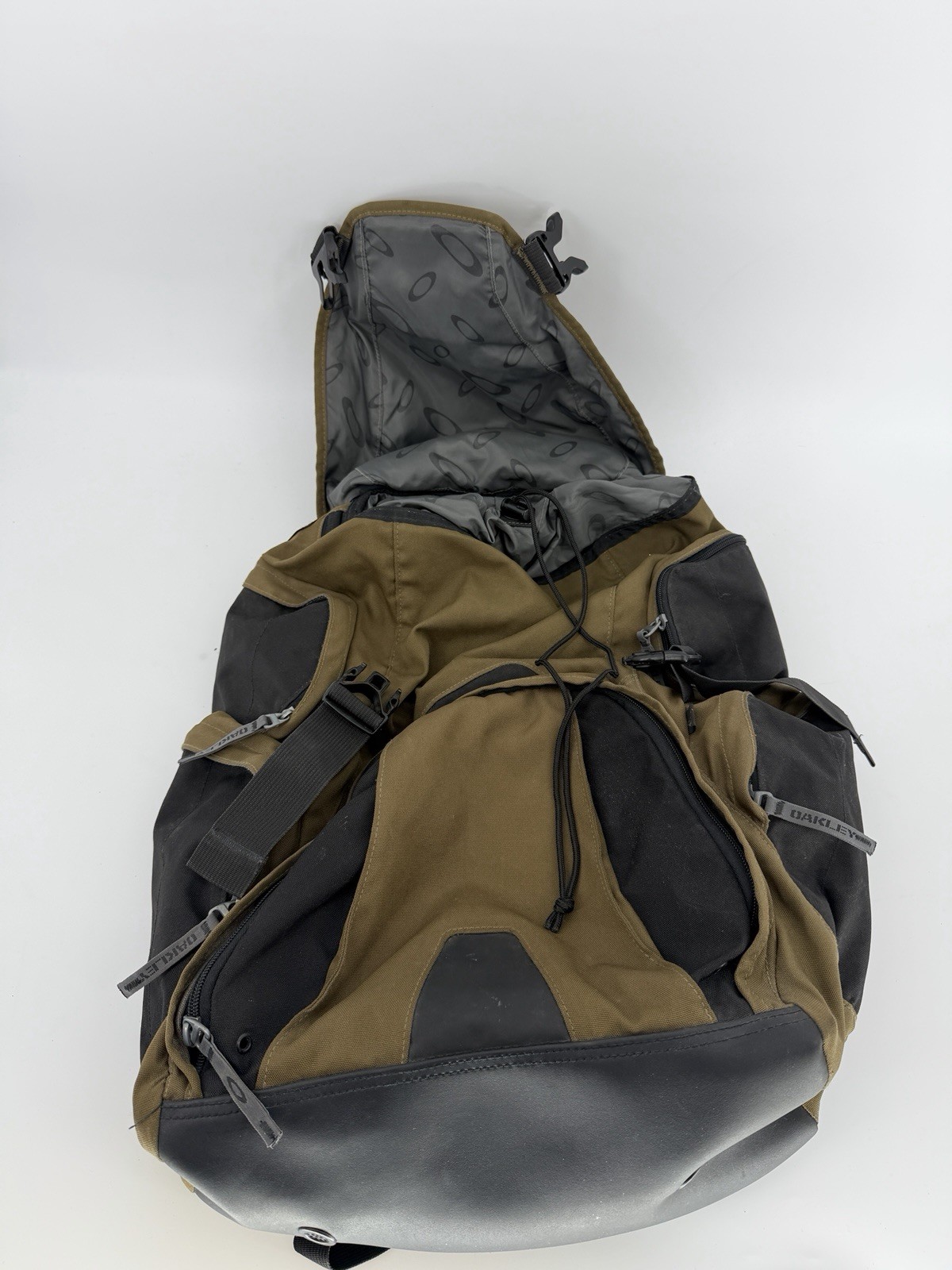 Oakley Tan Black Canvas Large Backpack