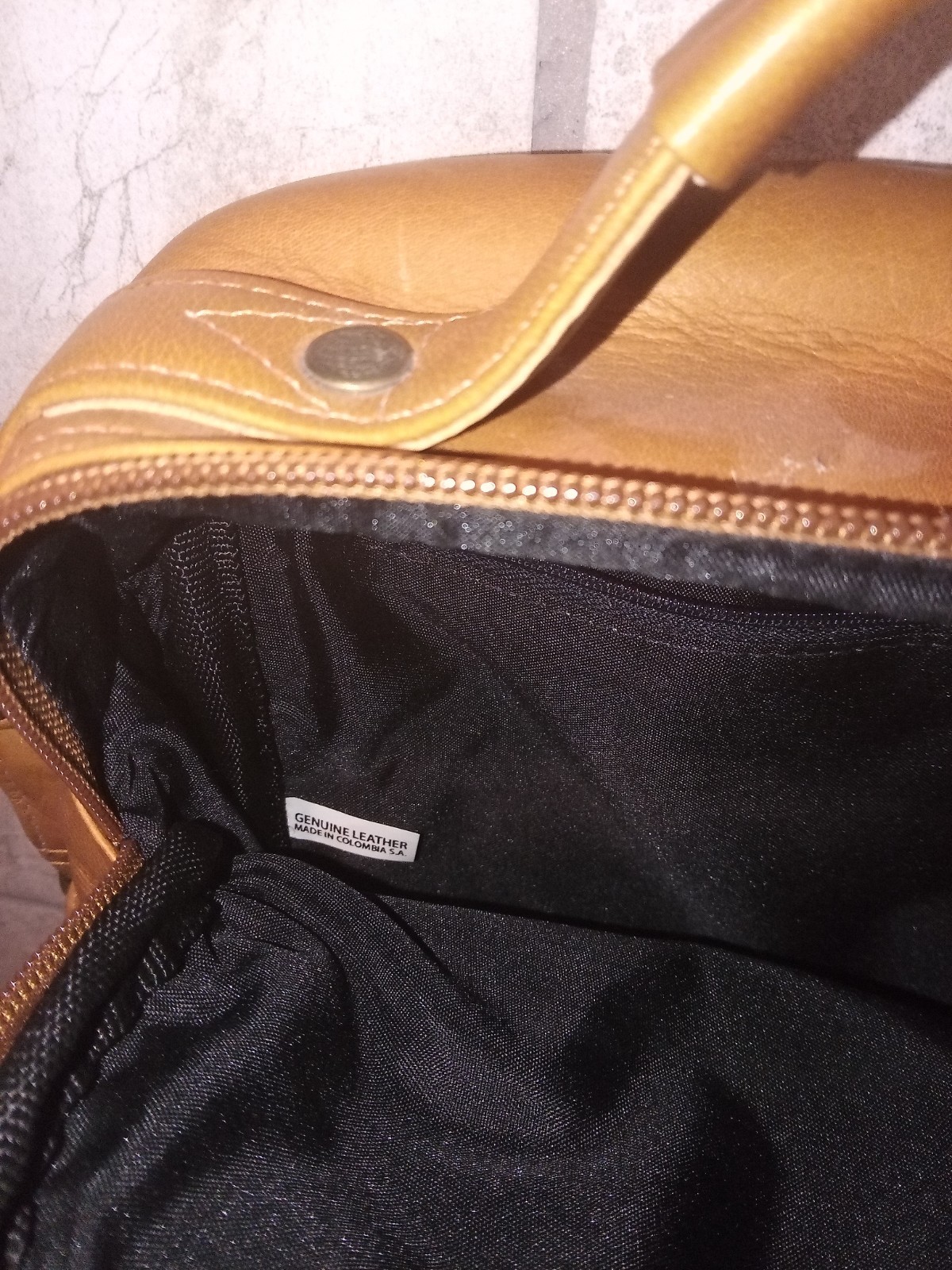 David King Boston Leather Cross Body Bag w/ Handle, #454 Natural Tan, $140 NWOT