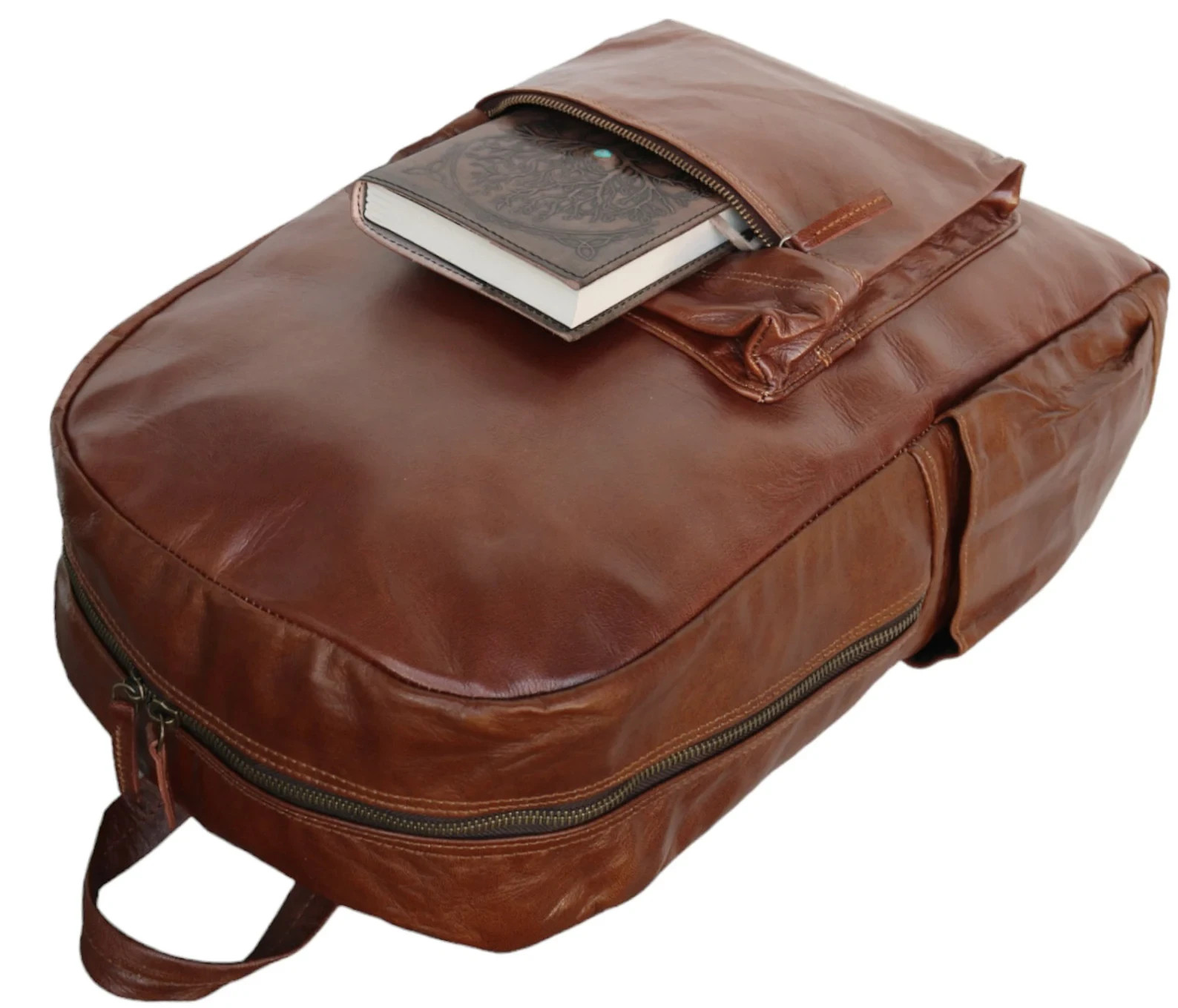 Genuine Leather Travel Backpack – Vintage Rucksack Laptop School Bag Men Women