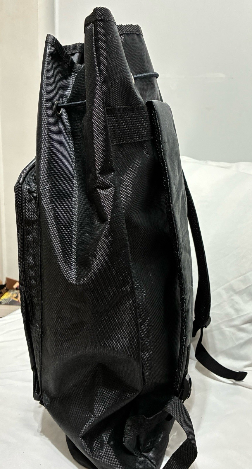Large black thick fabric backpack for any use NWOT very nice