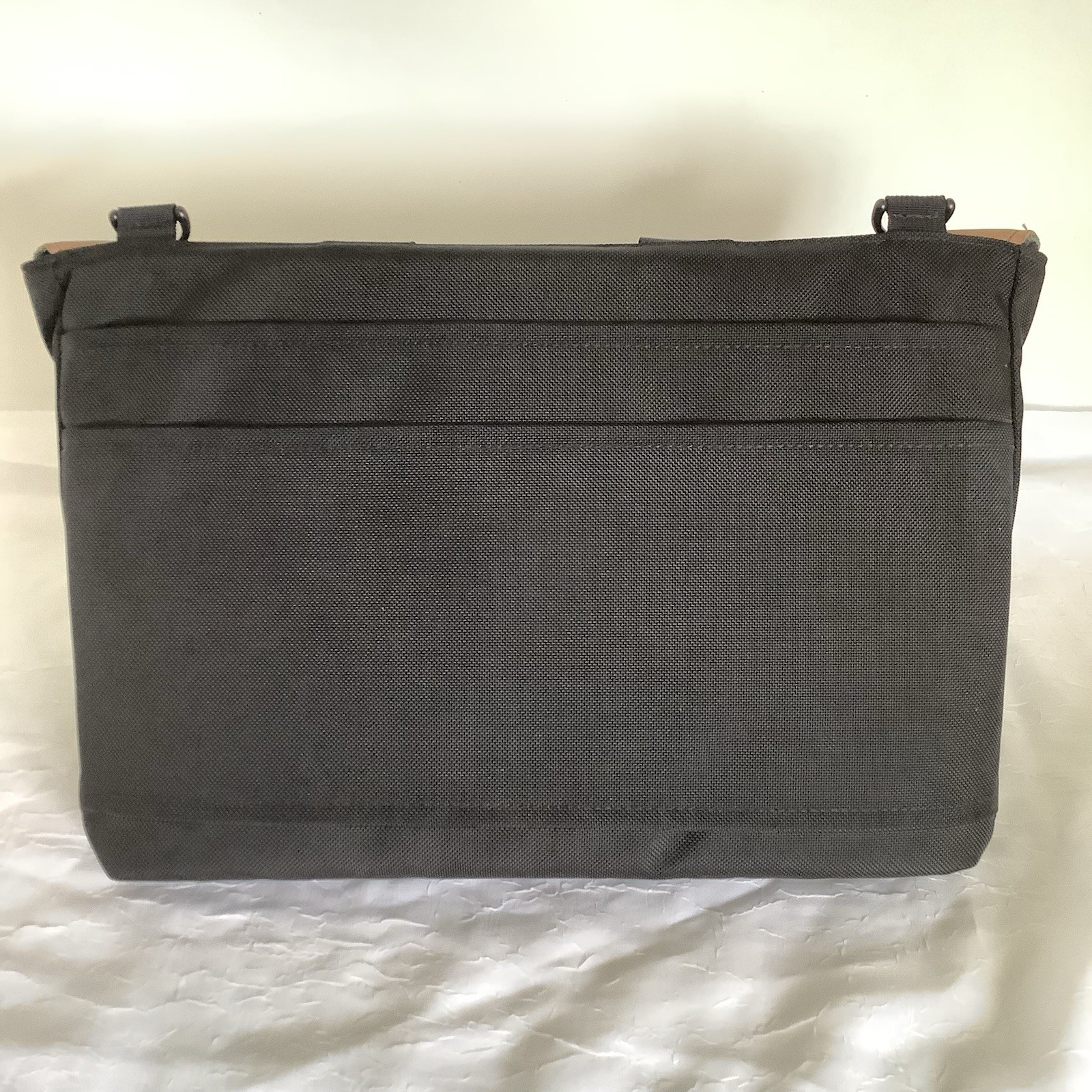 Waterfield Bolt Briefcase Black Premium Messenger Bag, Leather and Nylon