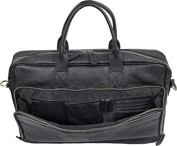 Premium Handmade Men’s Genuine Leather Vintage Laptop Messenger Bag Briefcase