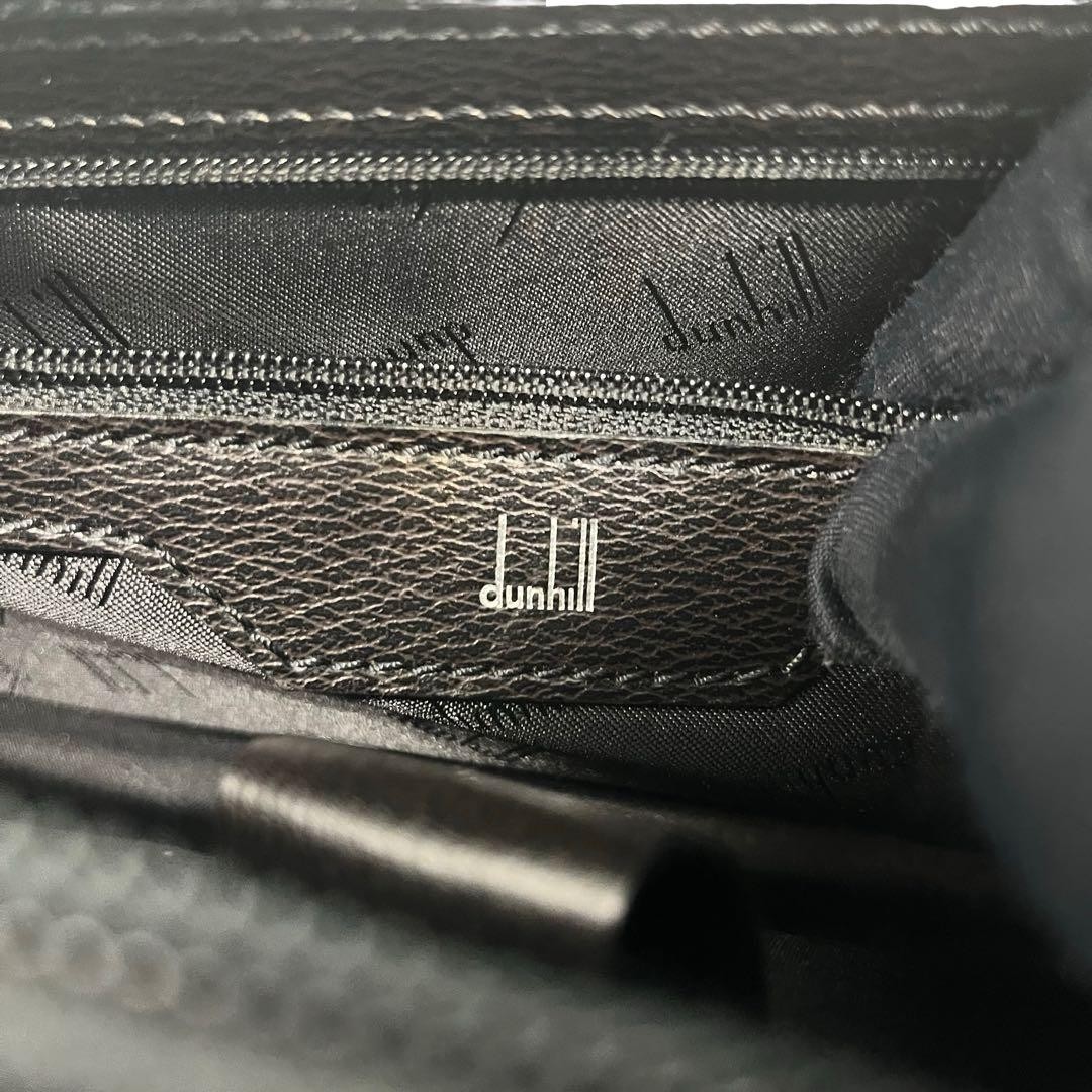 Dunhill Second Leather Clutch Bag Black 16.5x28x5cm Luxury Designer Accessory