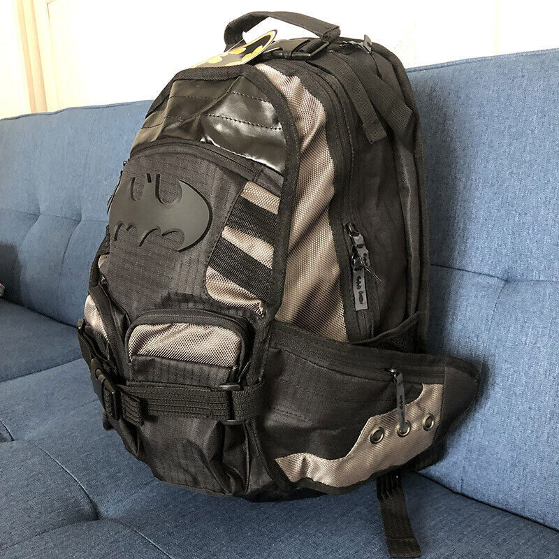 Black Knight Bat Batman Schoolbag Backpack Outdoor Travel Shoulder Bag Knapsack