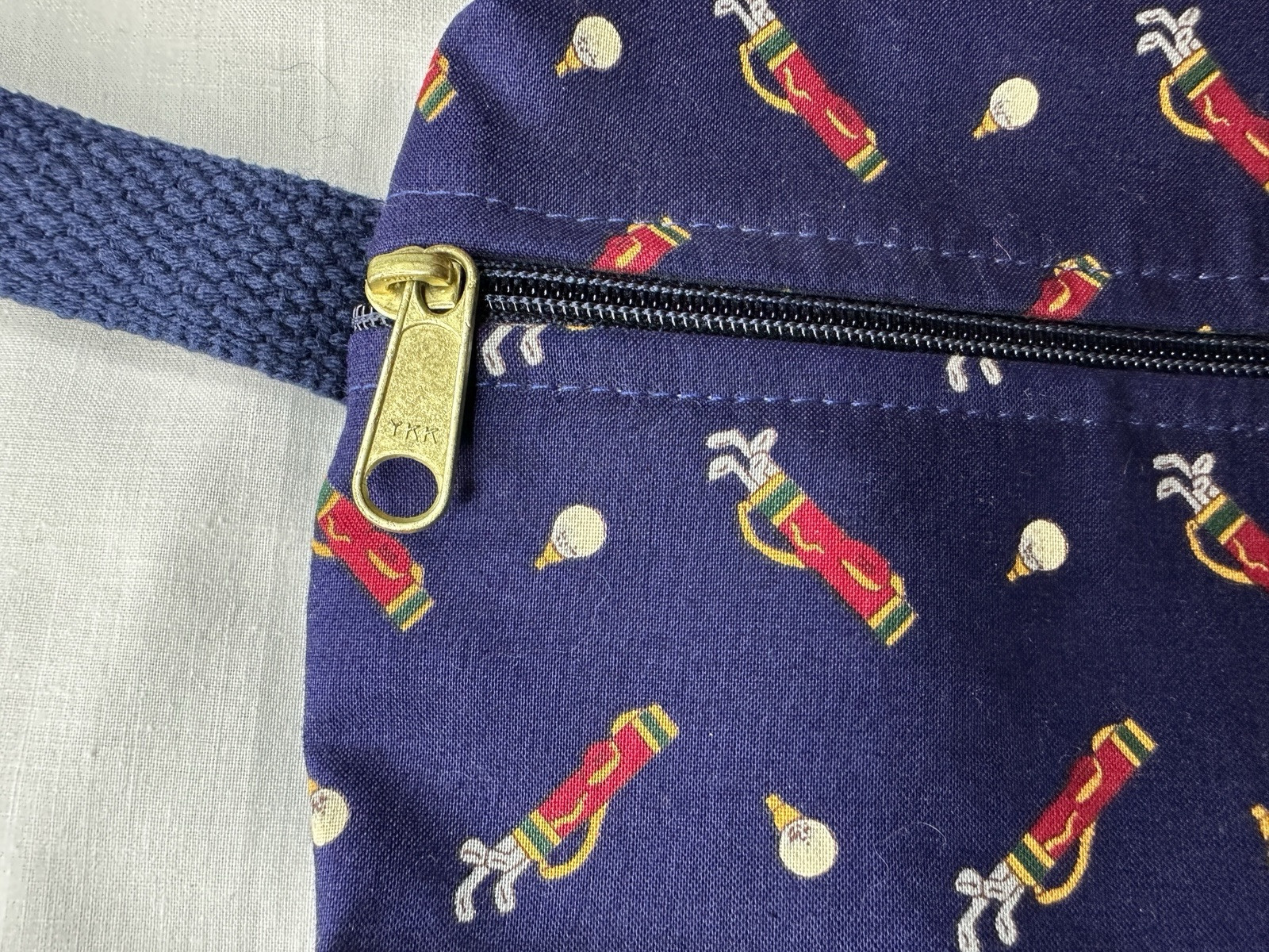 Vintage Golf – Quality Zipper Cloth Bag / Pouch / Organizer 9.5″ x 6.5″ USA