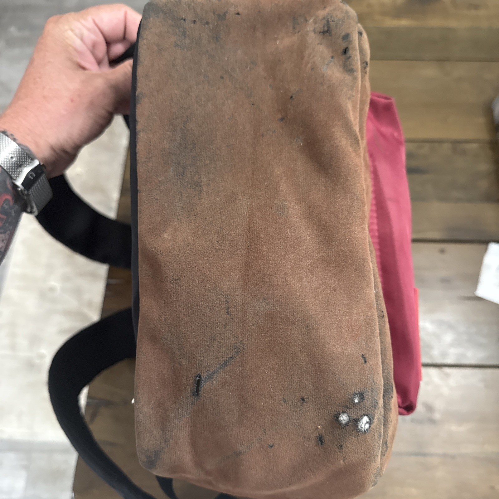 Supreme Spain Backpack Black and White Maroon