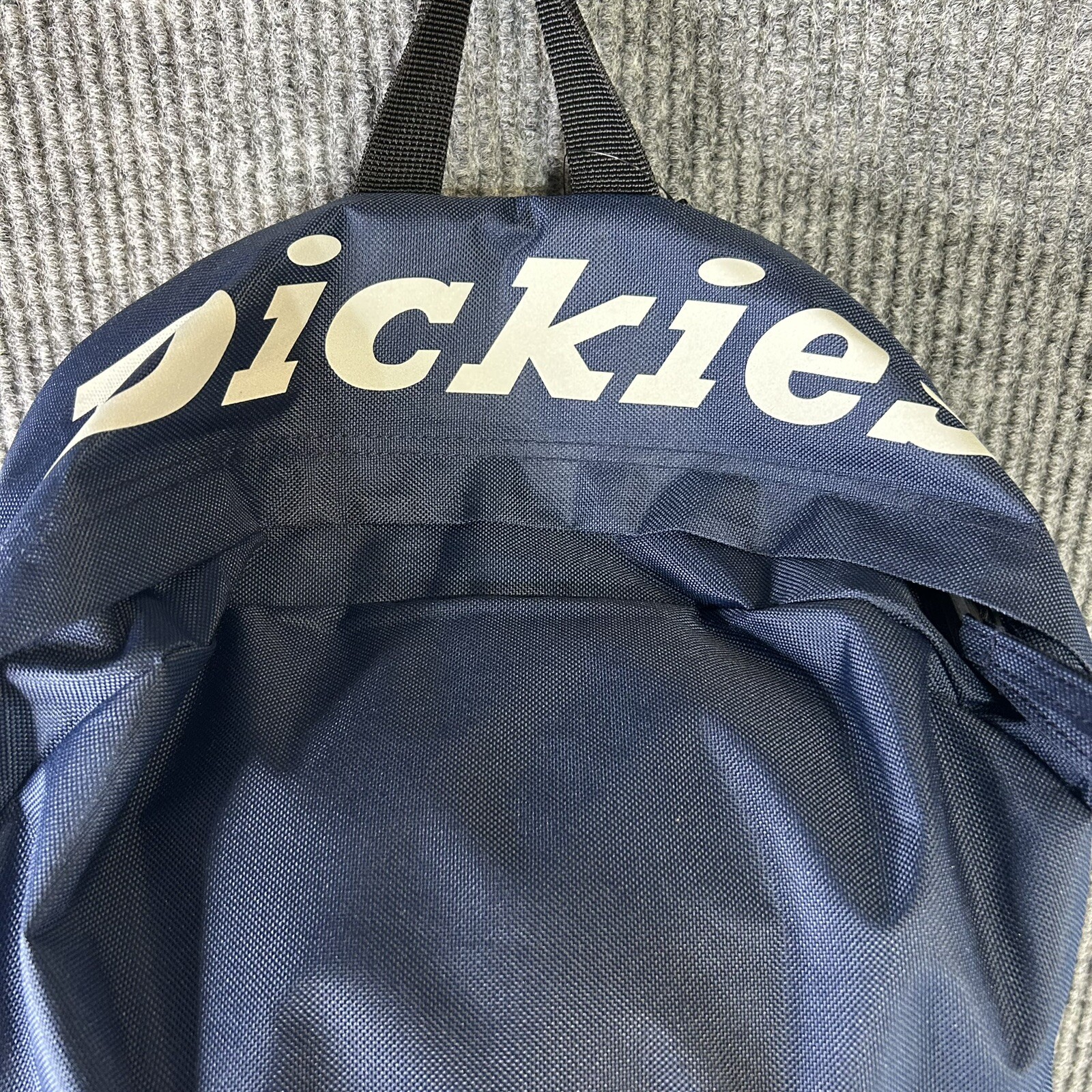 NEW Dickies Logo Backpack Blue Reflective Water Bottle Pocket