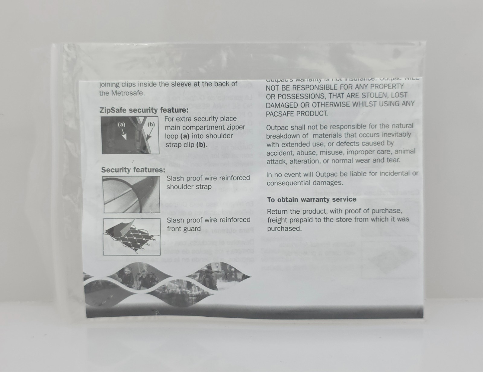 Pacsafe Metrosafe 2310 Shoulder Bag Convertible Hip Pack Exomesh Anti-Theft