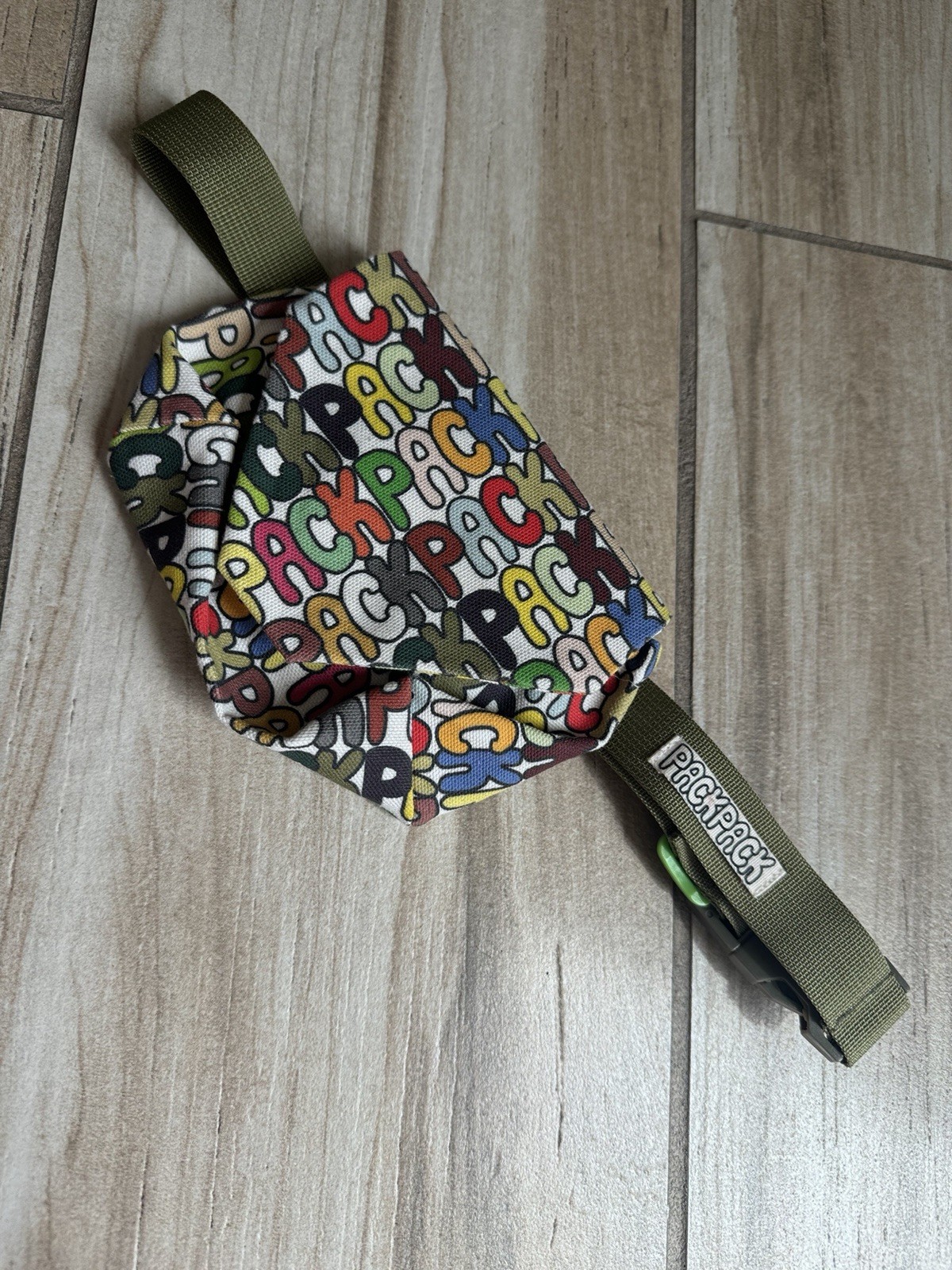 PACKPACK Multicolor Logo Belt Bag Fanny Pack Adjustable Green Strap Buckle