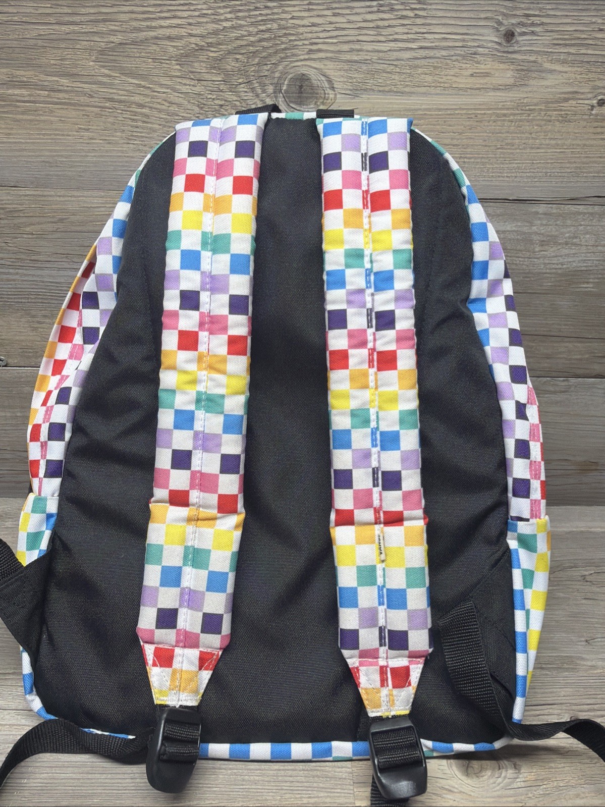 VANS Old Skool Rainbow Checkerboard Backpack Casual School Outdoors