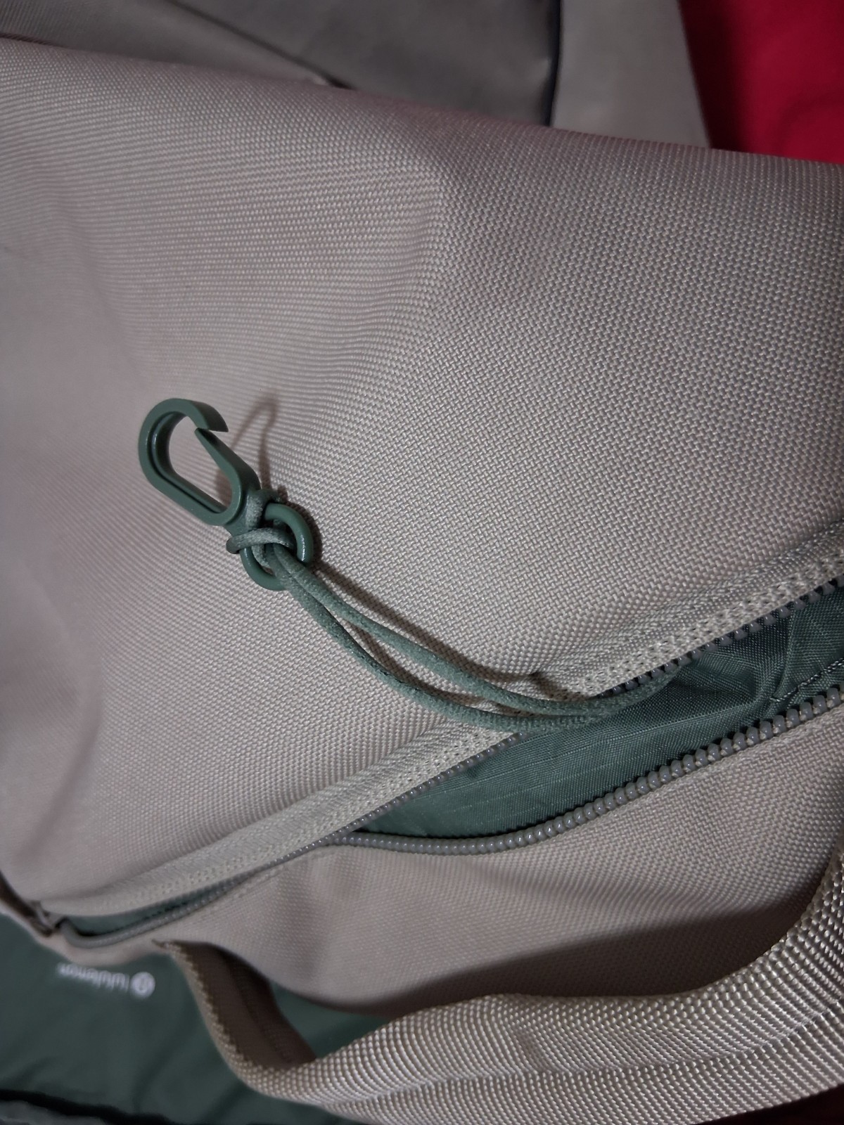Lululemon Double Zip Backpack 22L Raw Linen/Grey Eucalyptus Back To School