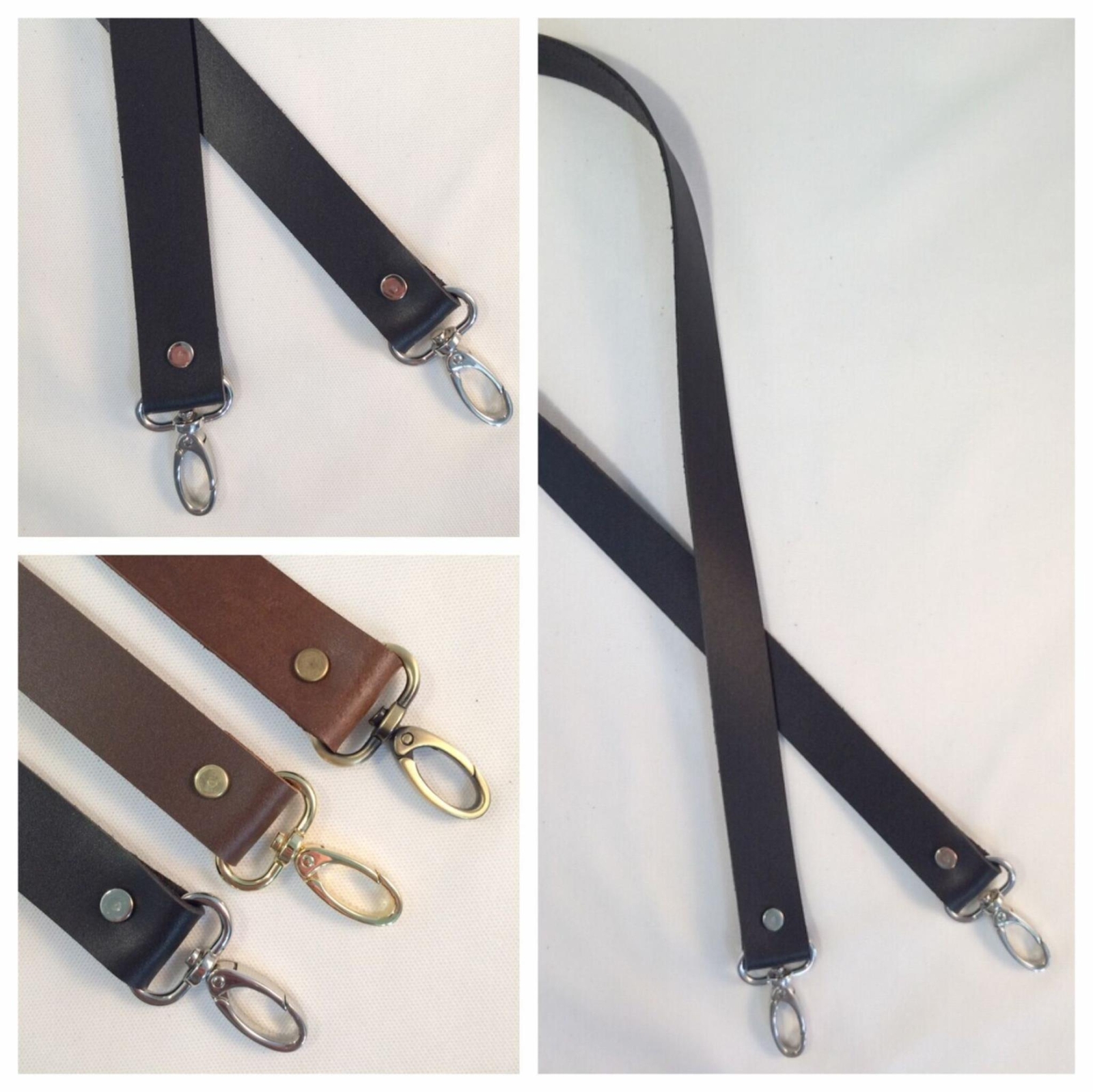 1″ Quality Wide Leather Cross Body Purse Bag Strap NEW 5 Lengths 3 Colors