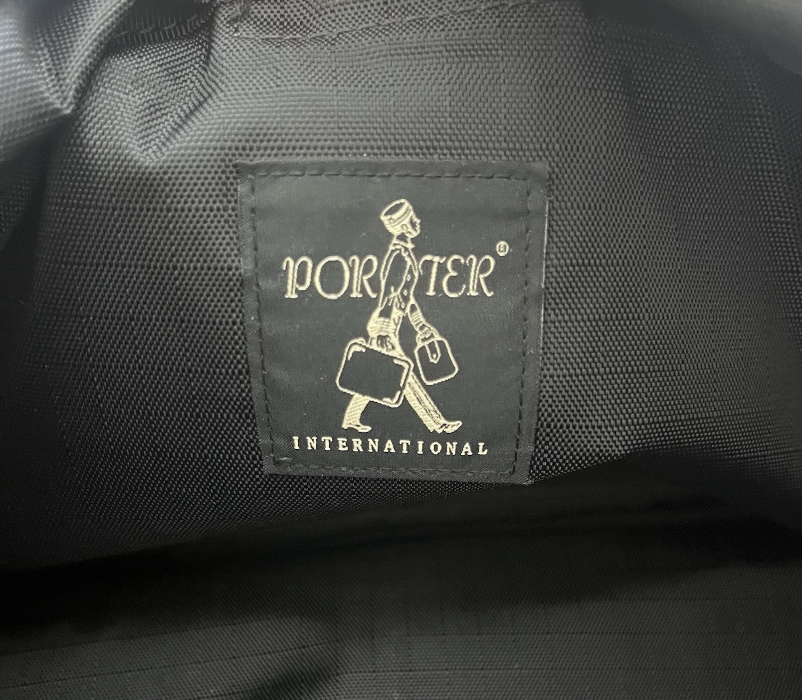 Porter International Men’s Messenger Bag, Black Adjustable Strap, Pockets