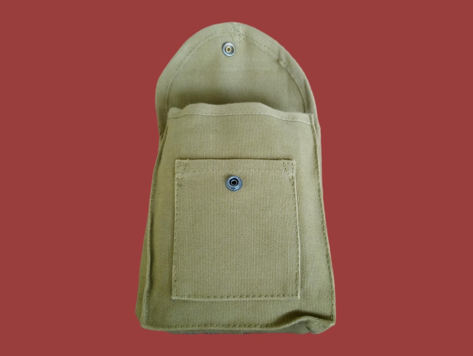 CANVAS UTILITY POUCH 2 POCKET SNAP CLOSURE BELT LOOP CAMPING GEAR HUNTING SHELLS