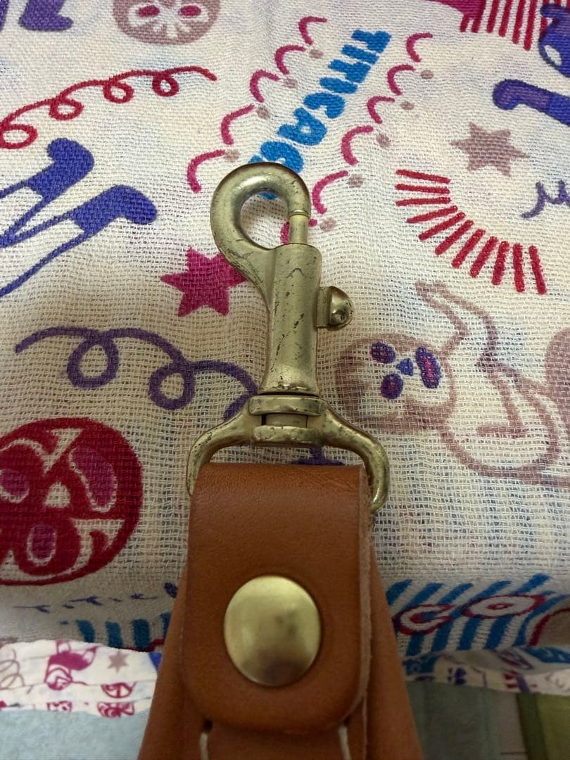 HERZ naughty backpack M camel soft leather 24cm 9.4in cushion strap chest belt F