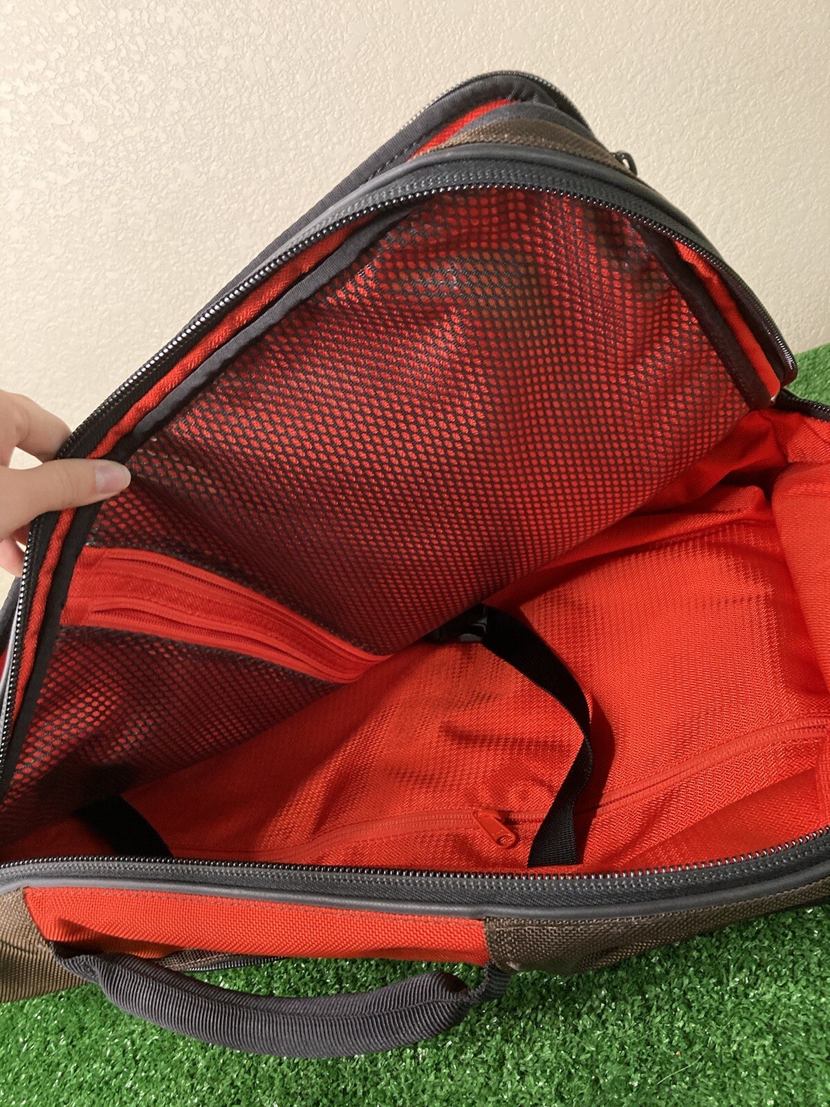 timbuk2 messenger bag laptop red brown