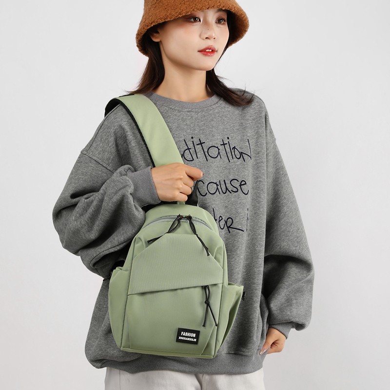 Mens Casual Single Shoulder Trendy Chest Bag Outdoor Sports Lightweight Backpack
