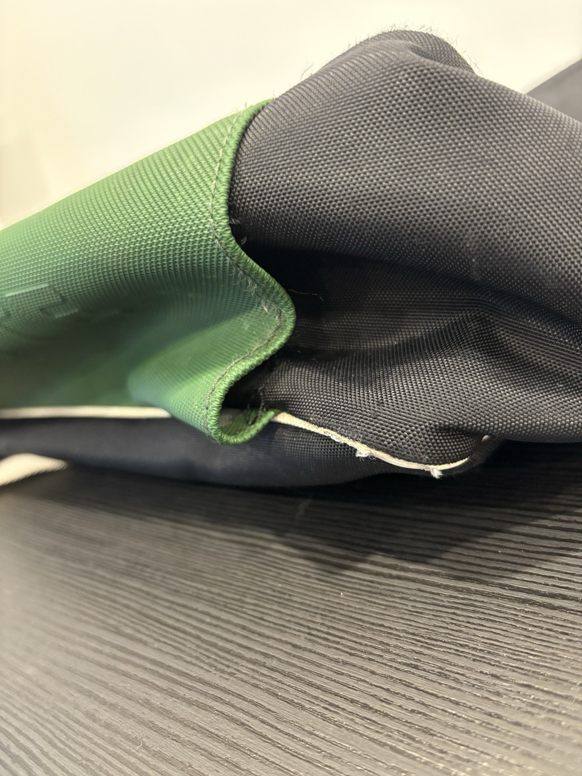 EUC Lacoste Y2K Black/Green Messenger Bag Nylon Retro Y2K
