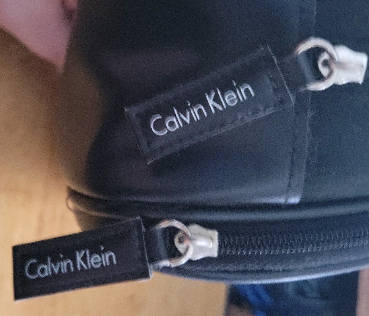 Calvin Klein ETERNITY Nylon DOPP KIT Toiletry Travel Multi-Zip Pouch/Bag CLEAN
