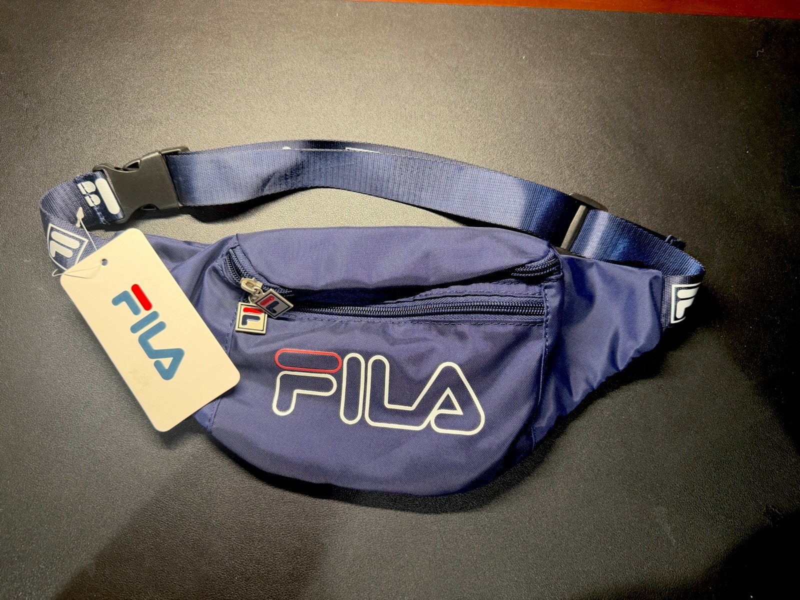 FILA Blue Belt Bag & Fanny Pack Zip Closure Adjustable Strap Medium Unisex