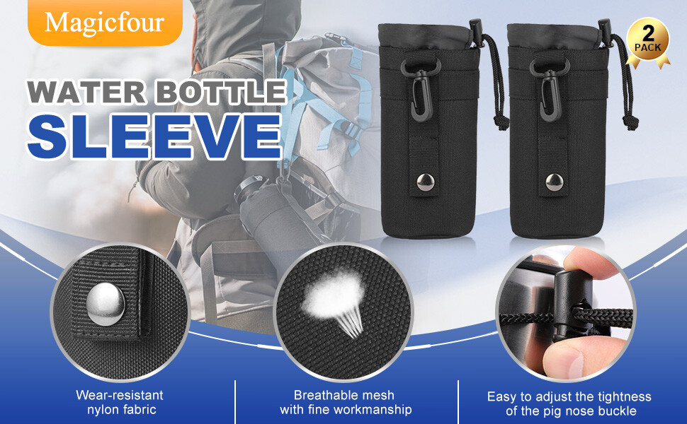 Tactical Molle Water Bottle Pouch Outdoor Hunting Camping Bags for Backpack Belt