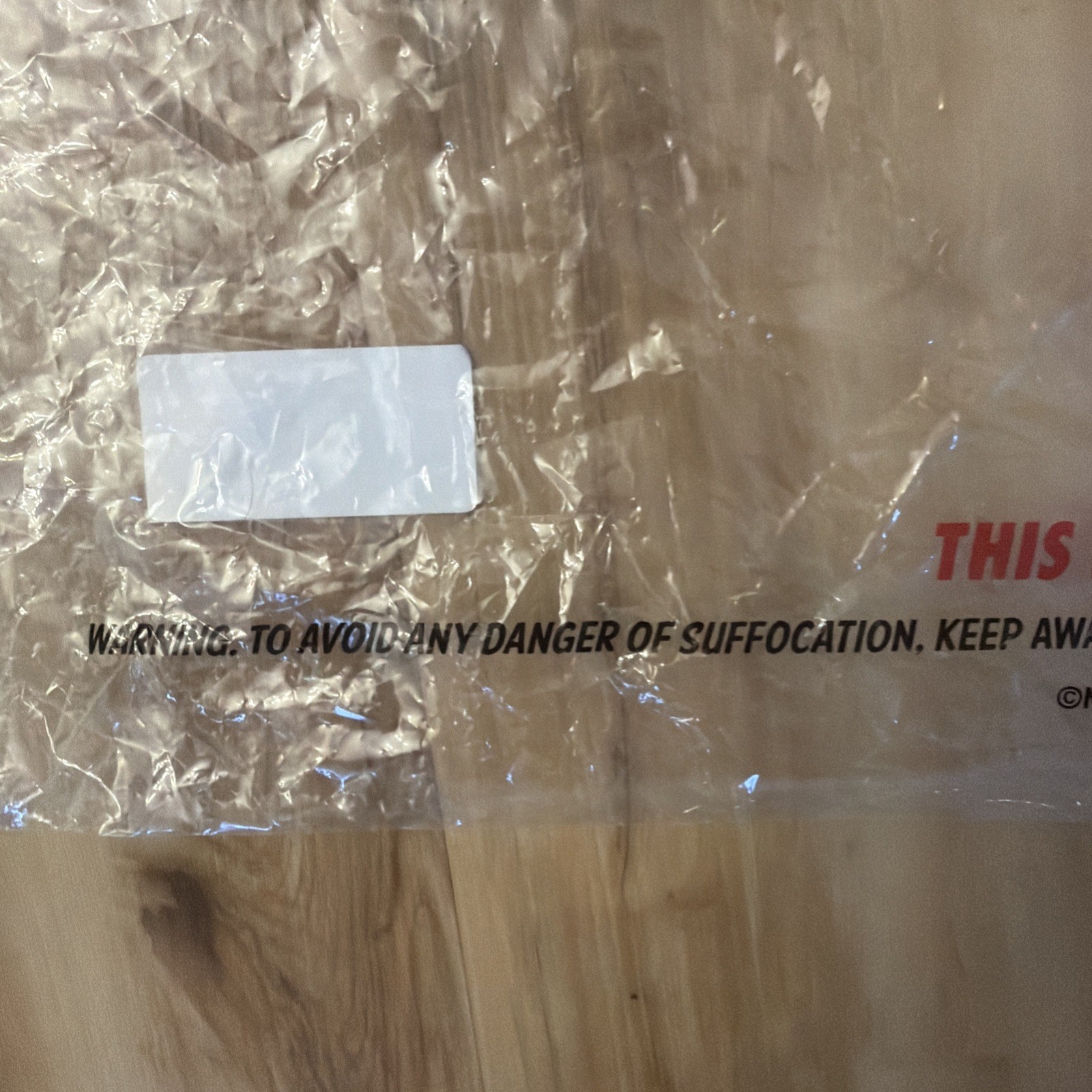 AAPE By A Bathing Ape Clear Plastic Shopping Garment Bag 24.5×17.5 Logo Zip Lock