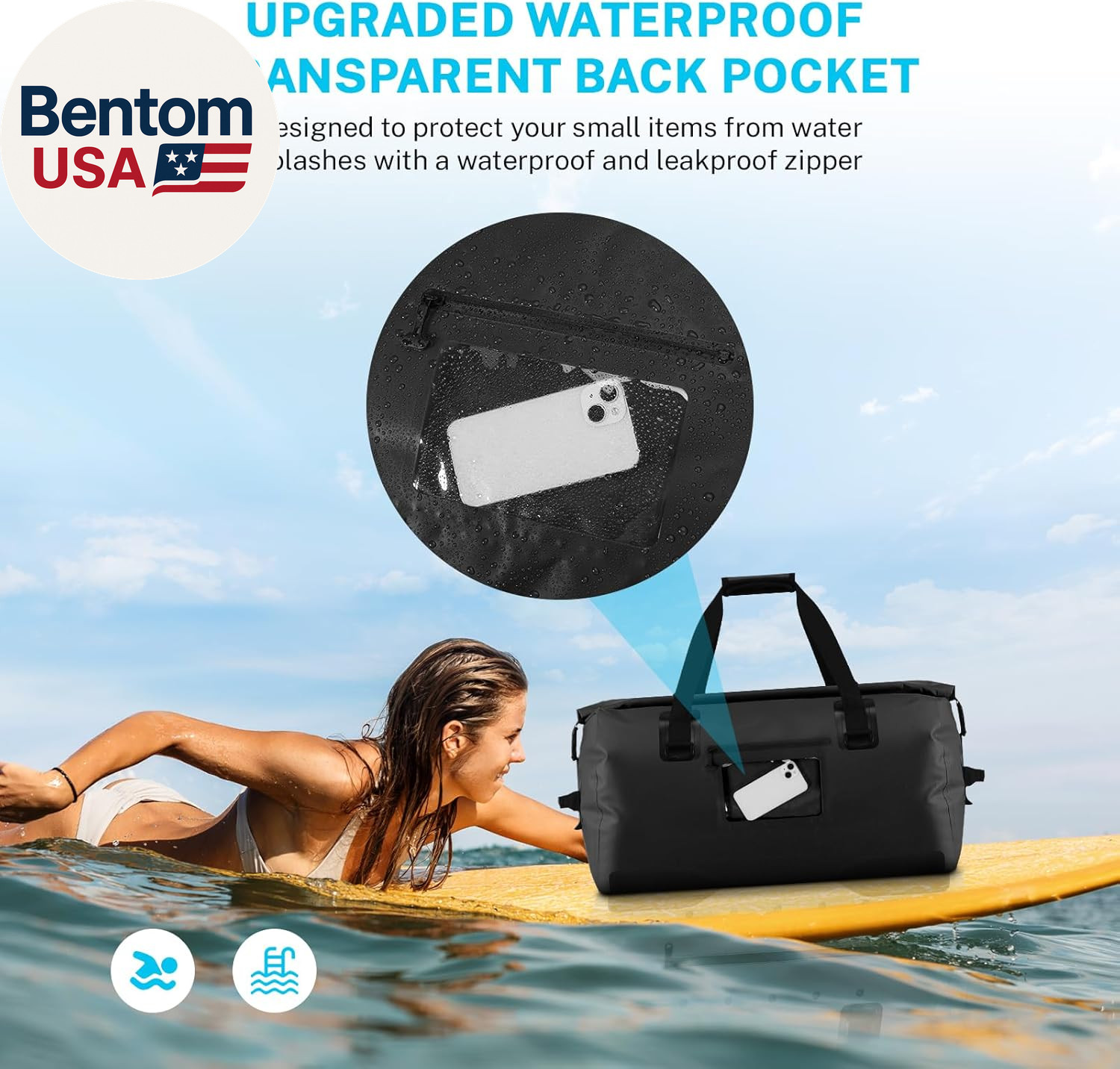 Extra Large Waterproof Duffle Travel Dry Duffel Bag Heavy Duty Bag with Durable