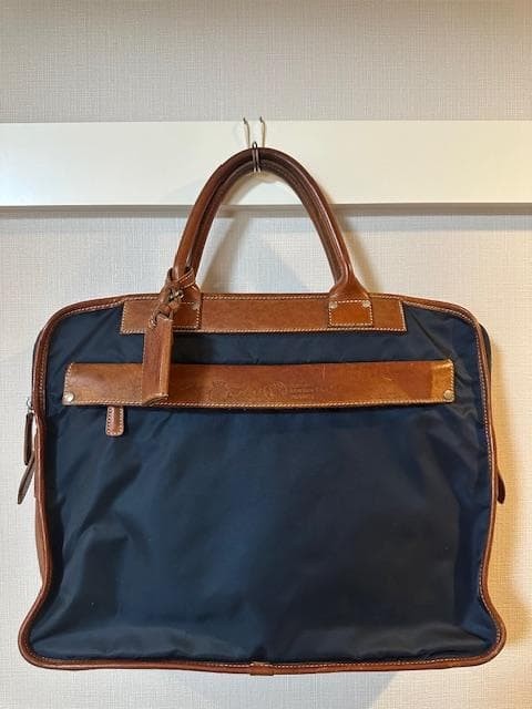 Felisi Men’s Business Bag Nylon Leather Blue Italy Size 32cm x 40.5cm