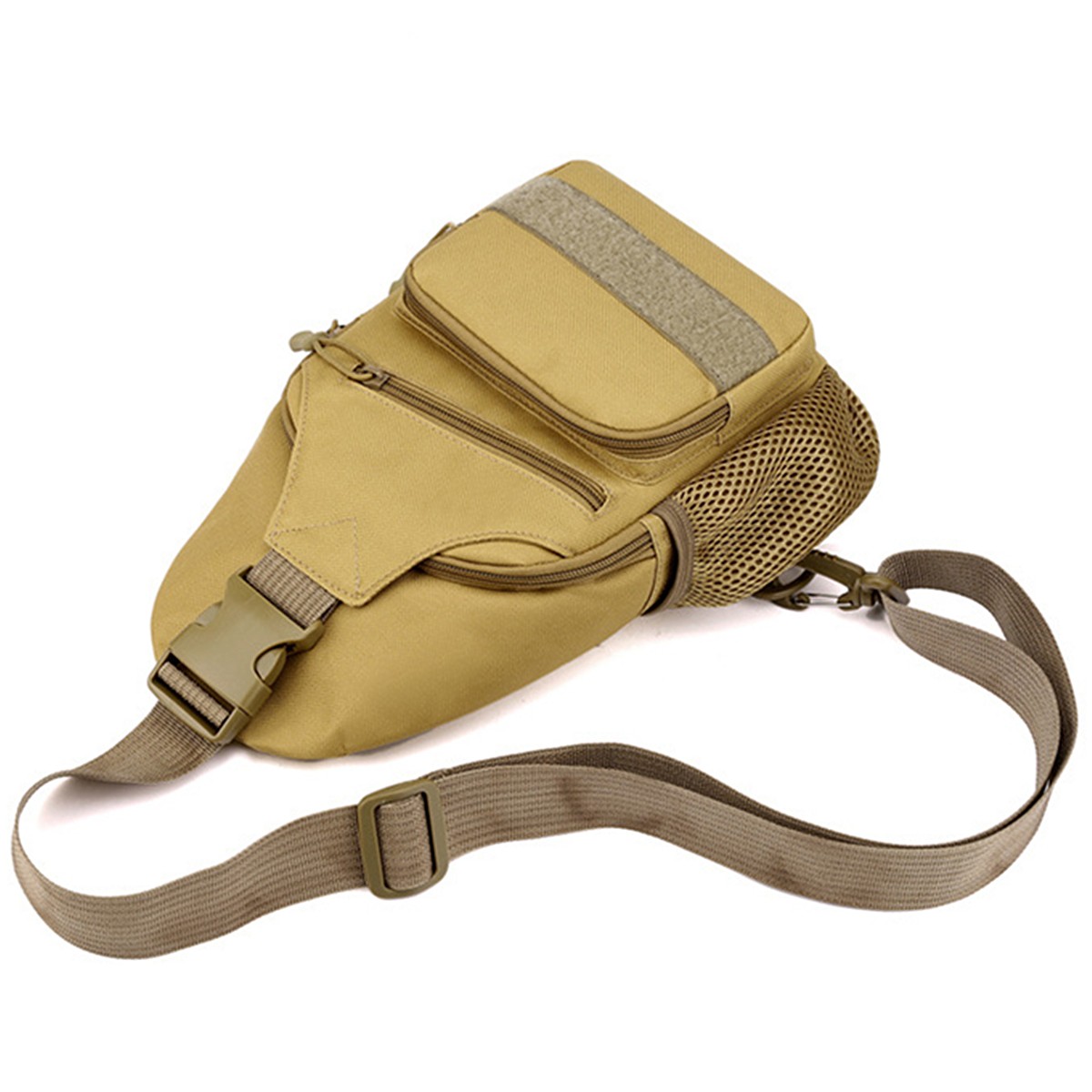 Multiple Layers Canvas Men’s Cross-body Sling Bag Leisure Chest Bag Shoulder Bag