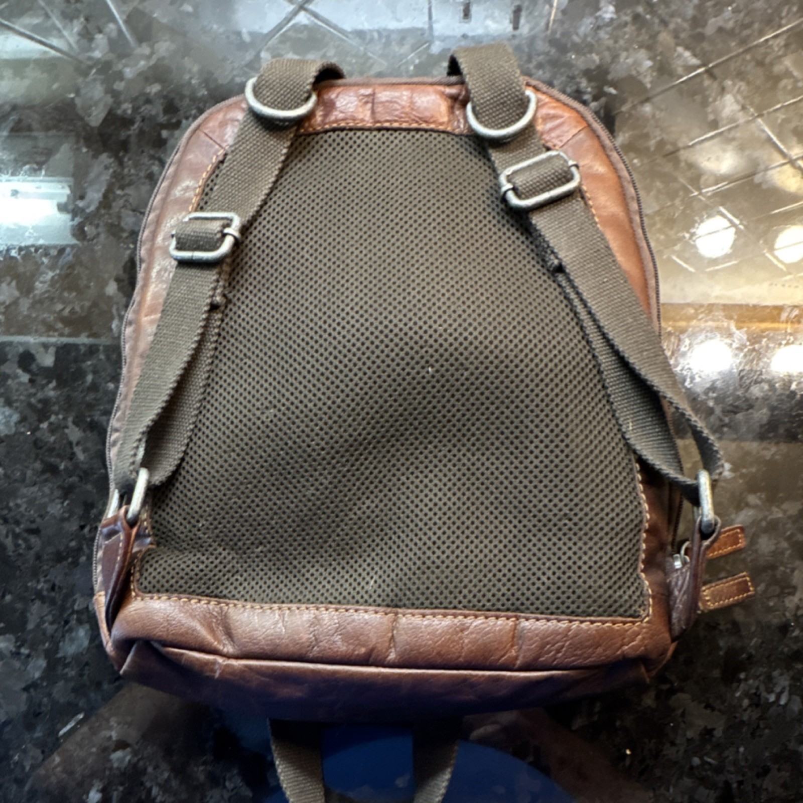 Jack Georges Brown Men’s Backpack Zip Closure Adjustable Strap Classic Solid