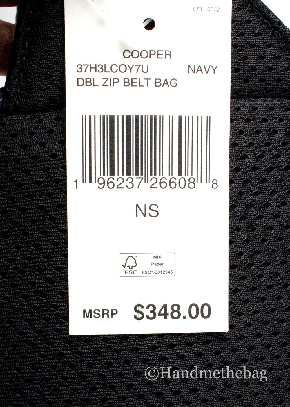 Michael Kors Cooper Small Navy Blue Smooth Leather Double Zip Belt Bag