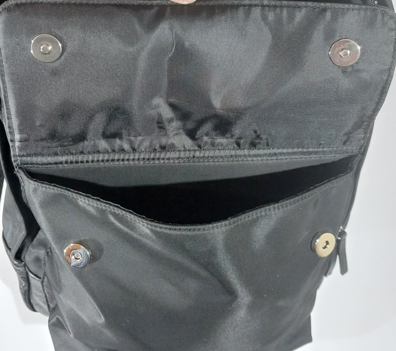 Unisex Calvin Klein Backpack-Rucksack Black Nylon and Pebble Polyurethane