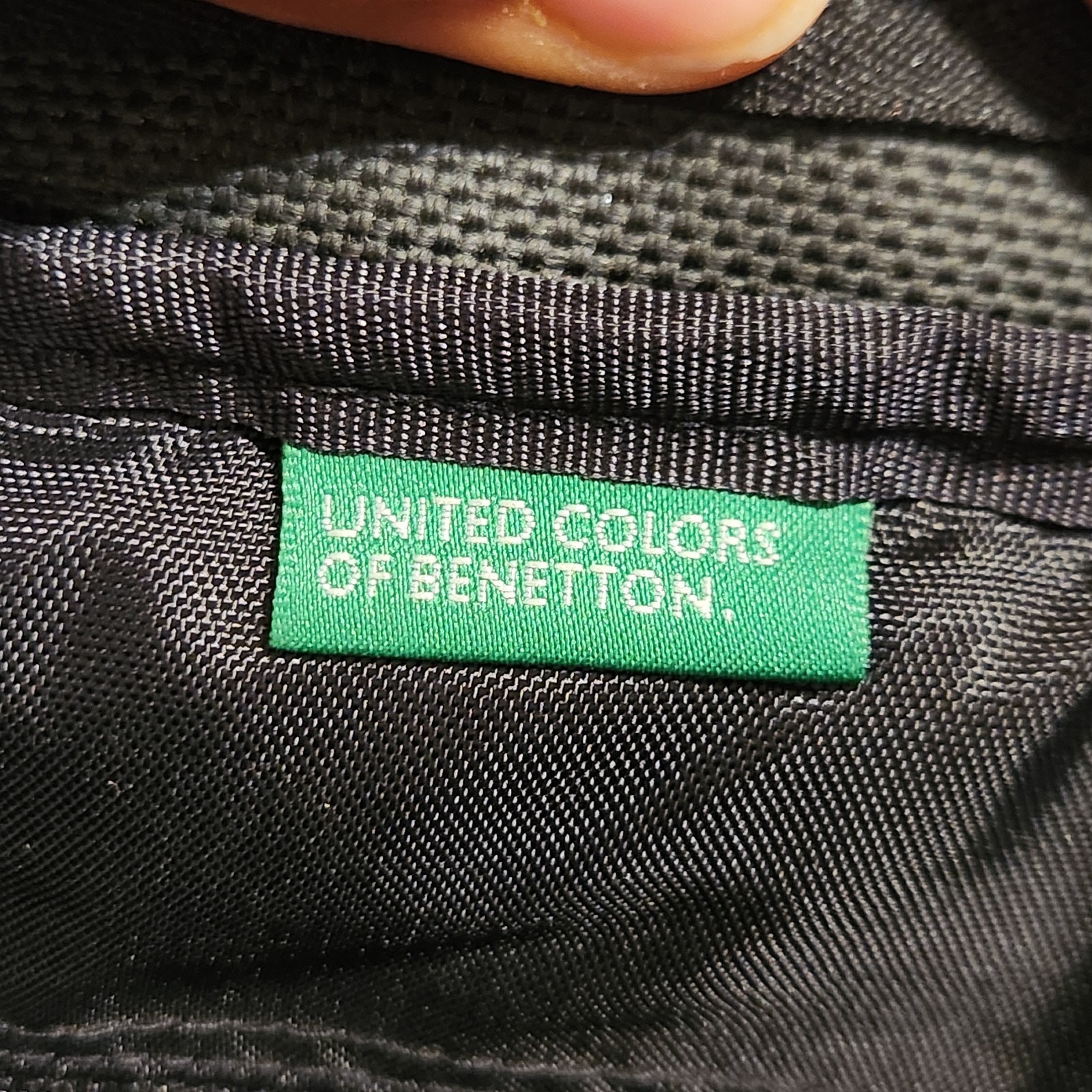 United Colors Of Benetton Men’s Black Faux Leather Briefcase Travel Laptop Bag