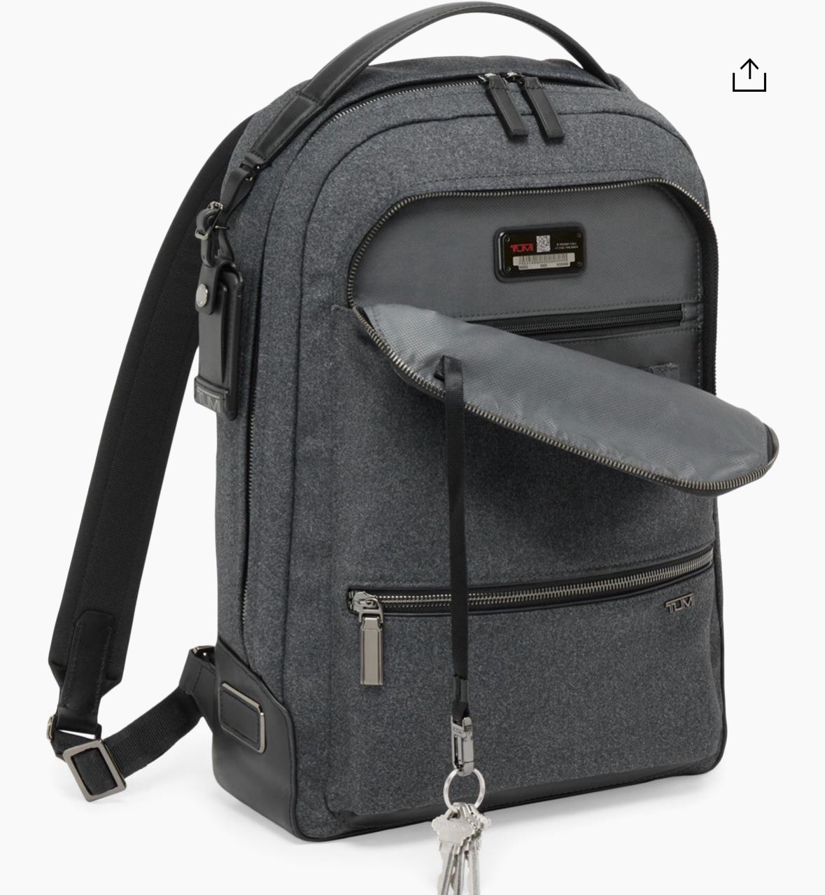 New With Tags – Tumi Harrison Bradner Grey Backpack Rucksack Bag 142074-1374