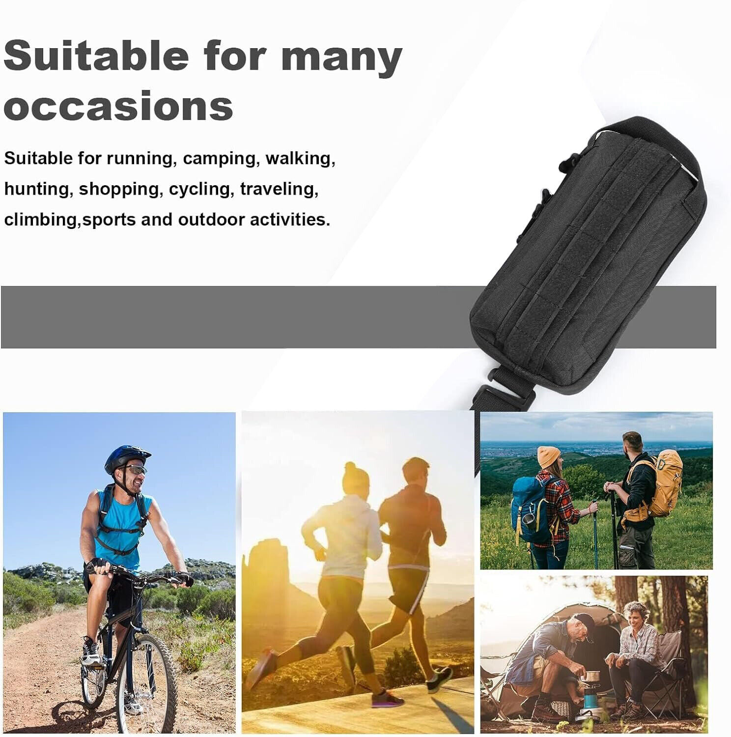 Tactical Compact Chest Pack Adjustable Shoulder Bag for Travel Outdoor Sports