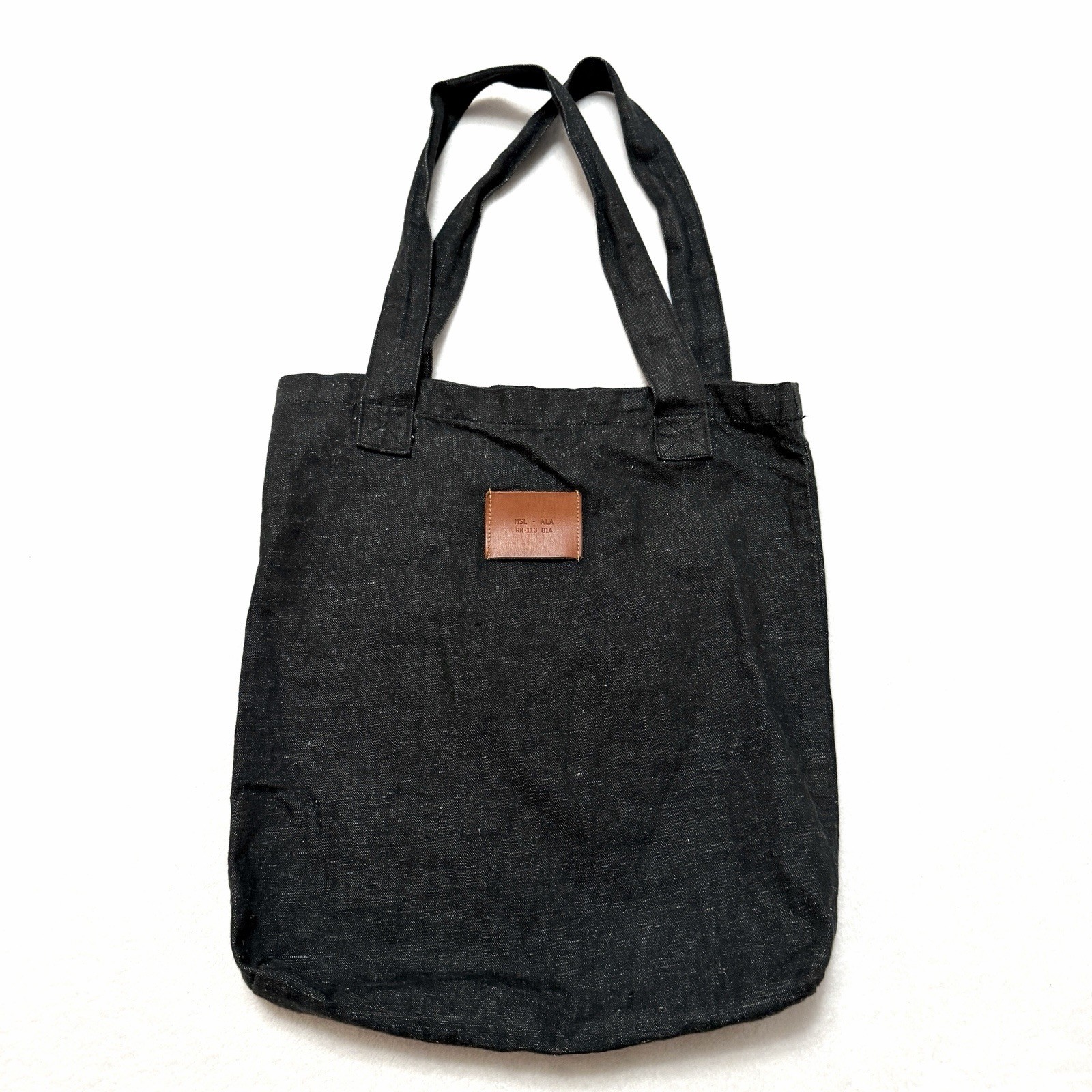 Billy Reid Tote Bag Black Denim ( Linen Cotton ? )