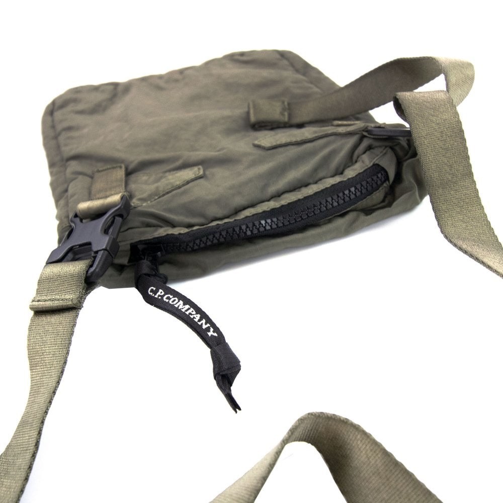 CP COMPANY – Nylon B Garment Dyed Messenger Lens Bag – Khaki / Bronze Green