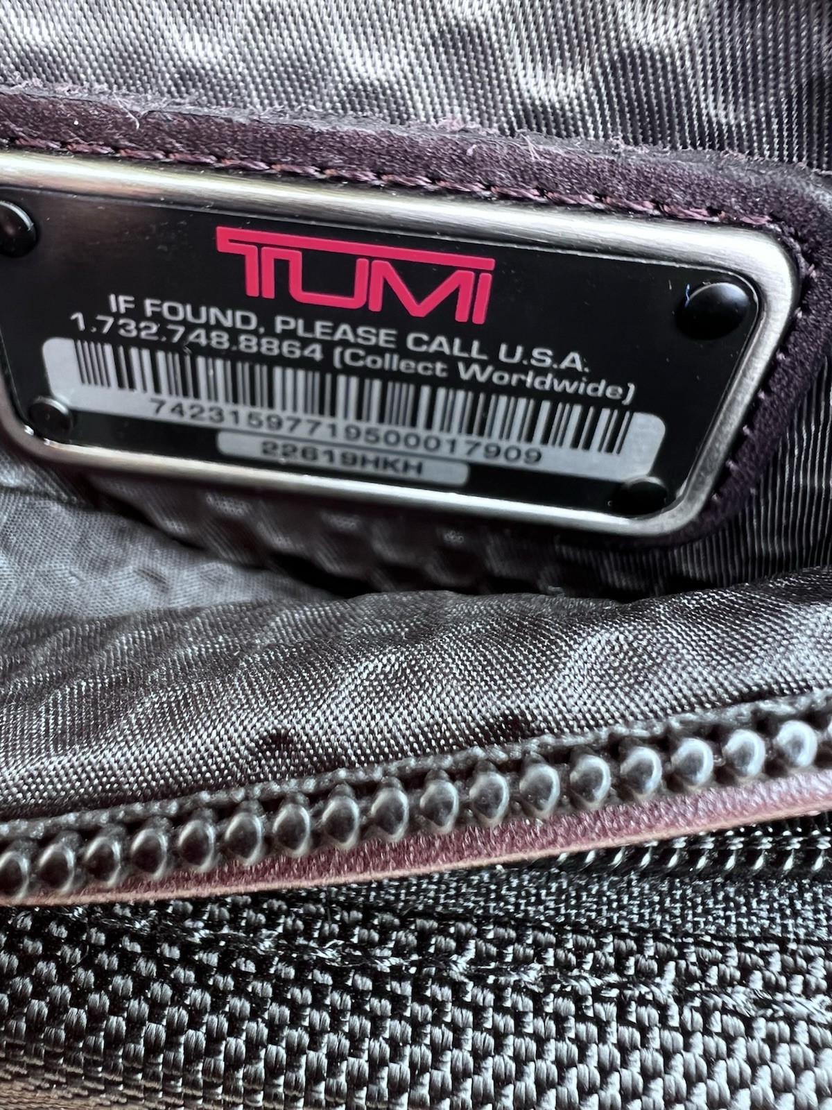 TUMI Black/Brown Nylon and Leather Alpha Bravo Brooks Slim Briefcase
