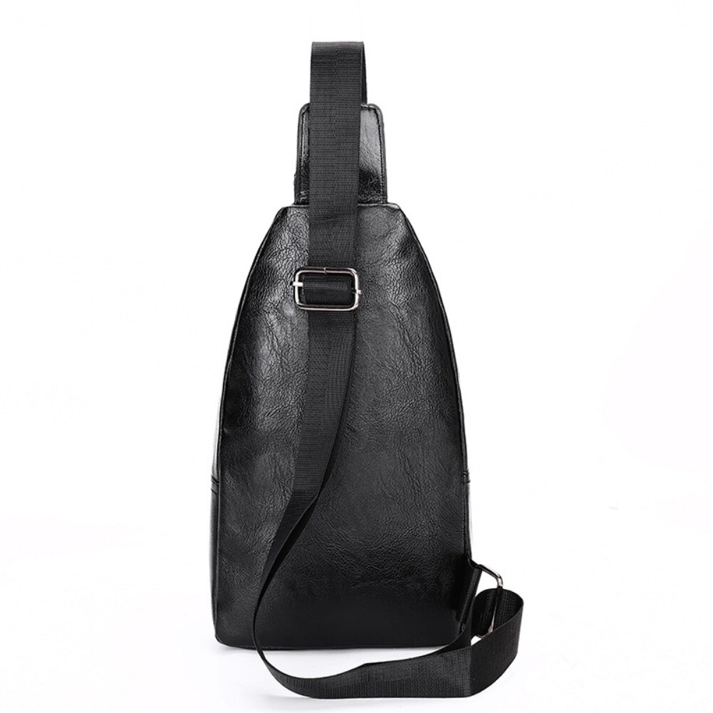 Mens Backpack Sling Chest Pack Shoulder Bag USB Charging Port Outdoor Hiking USA